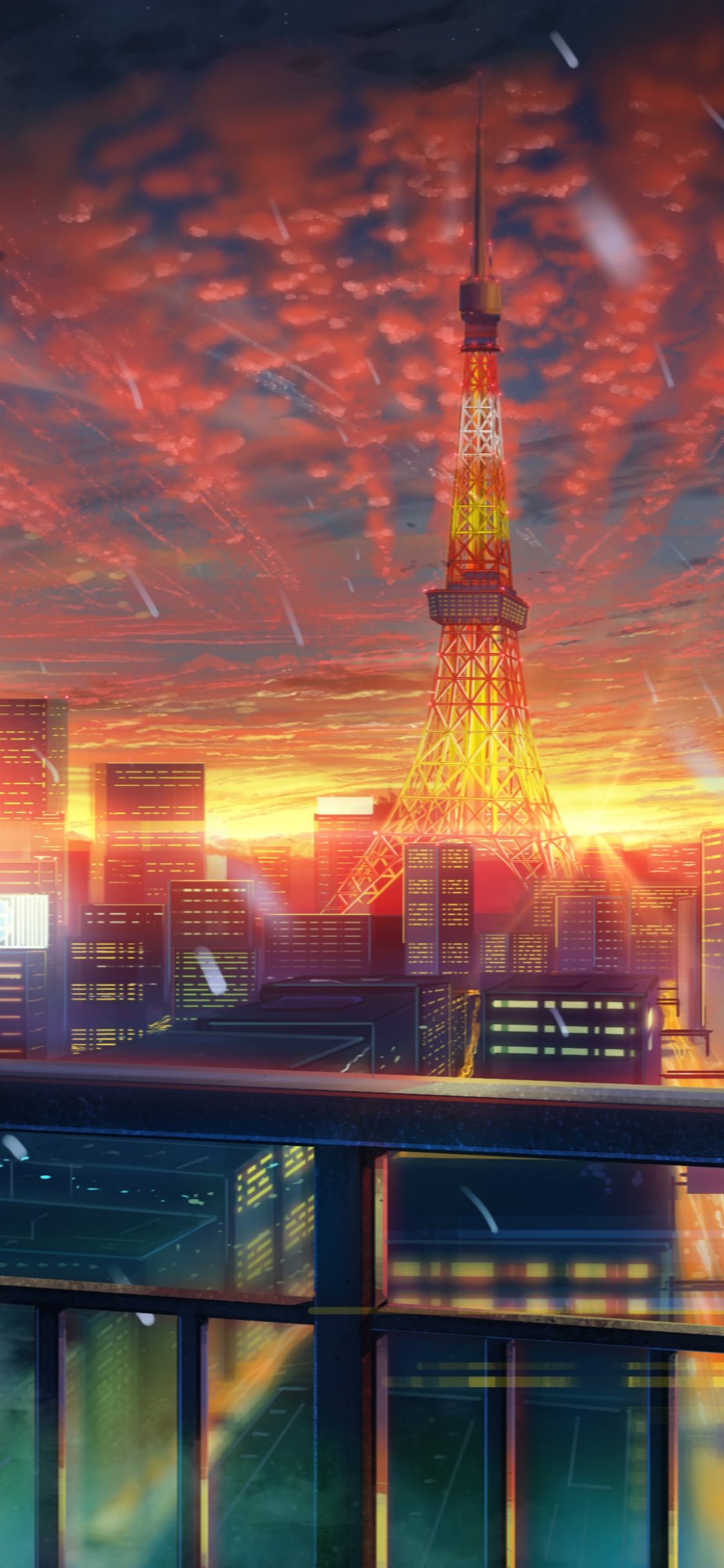 Baixar papel de parede para celular de Anime, Céu, Cidade gratuito.