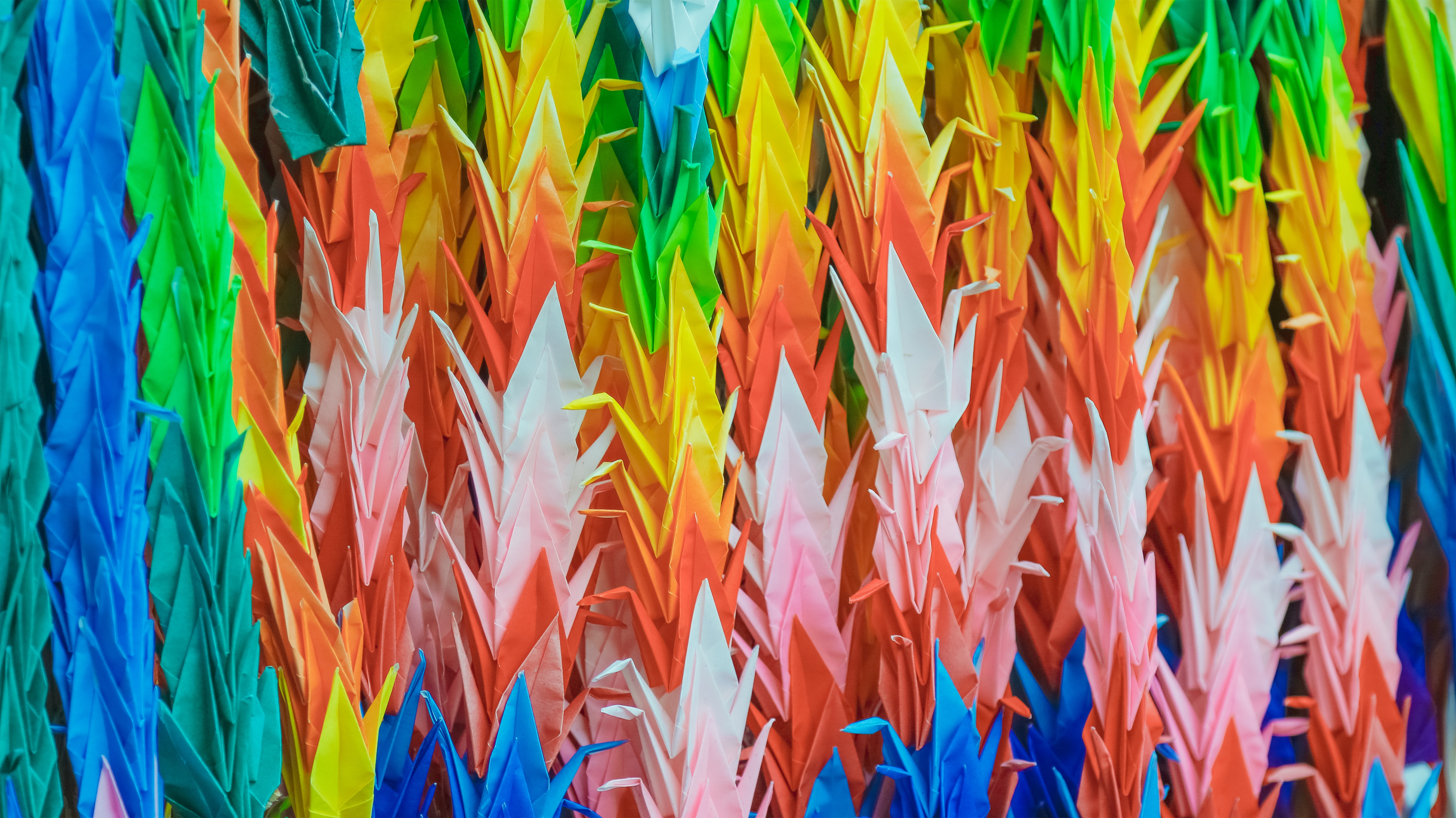 miscellaneous, origami, cranes, miscellanea, multicolored, motley