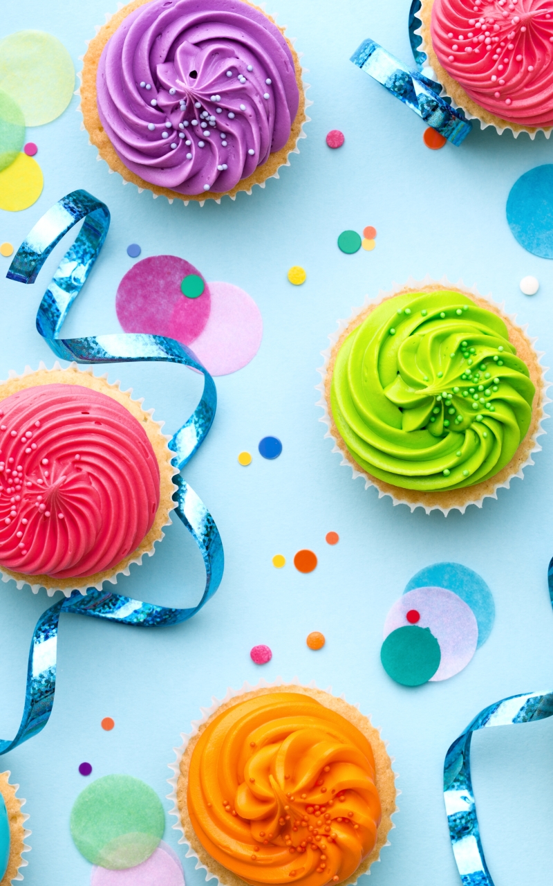 Download mobile wallpaper Food, Still Life, Colorful, Cupcake, Pastry for free.