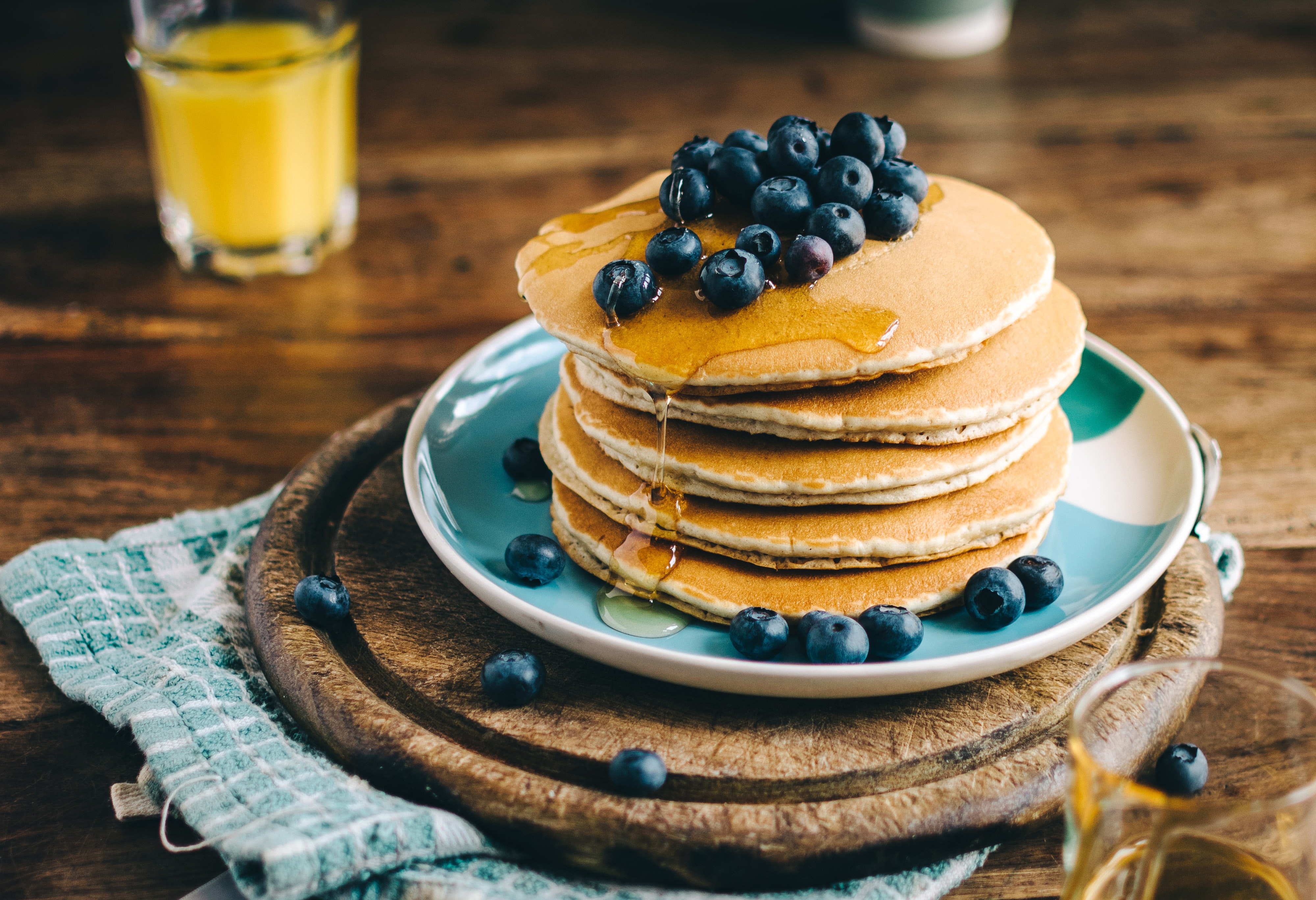 Download mobile wallpaper Food, Blueberry, Berry, Pancake for free.