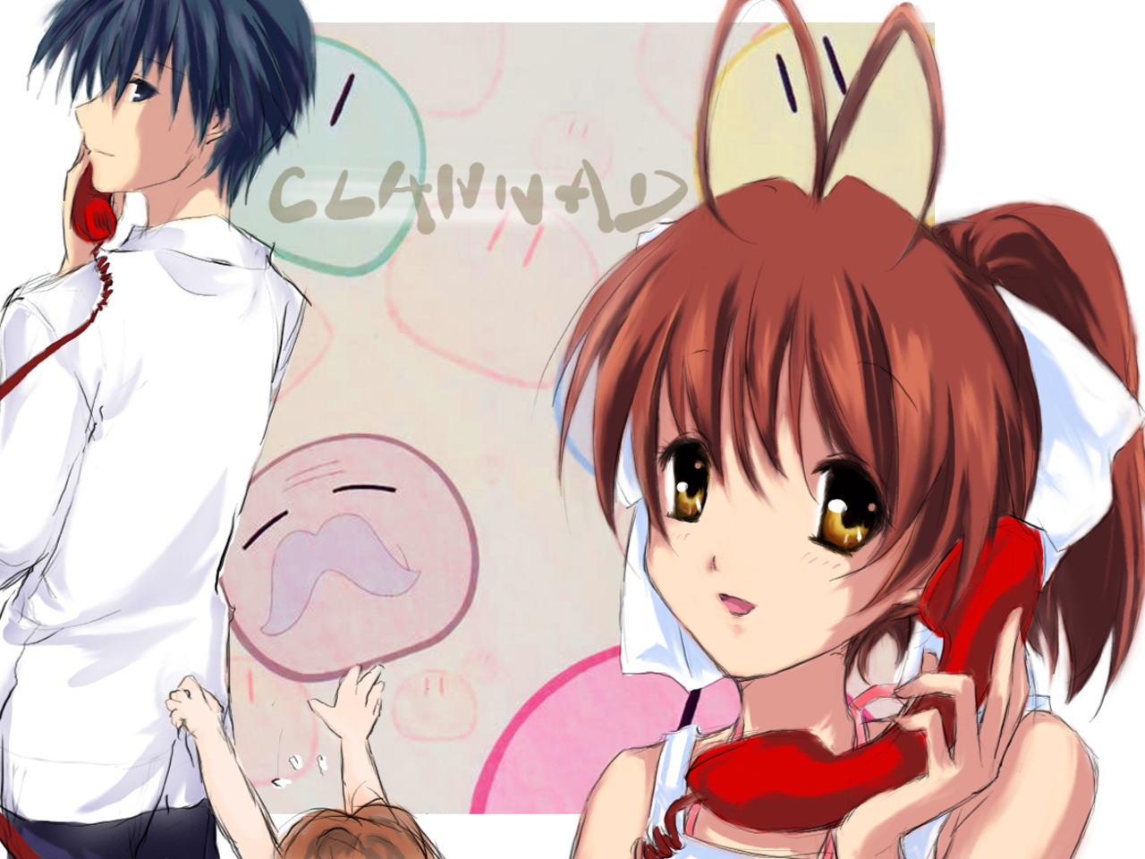 Téléchargez des papiers peints mobile Animé, Clannad, Nagisa Furukawa, Tomoya Okazaki gratuitement.