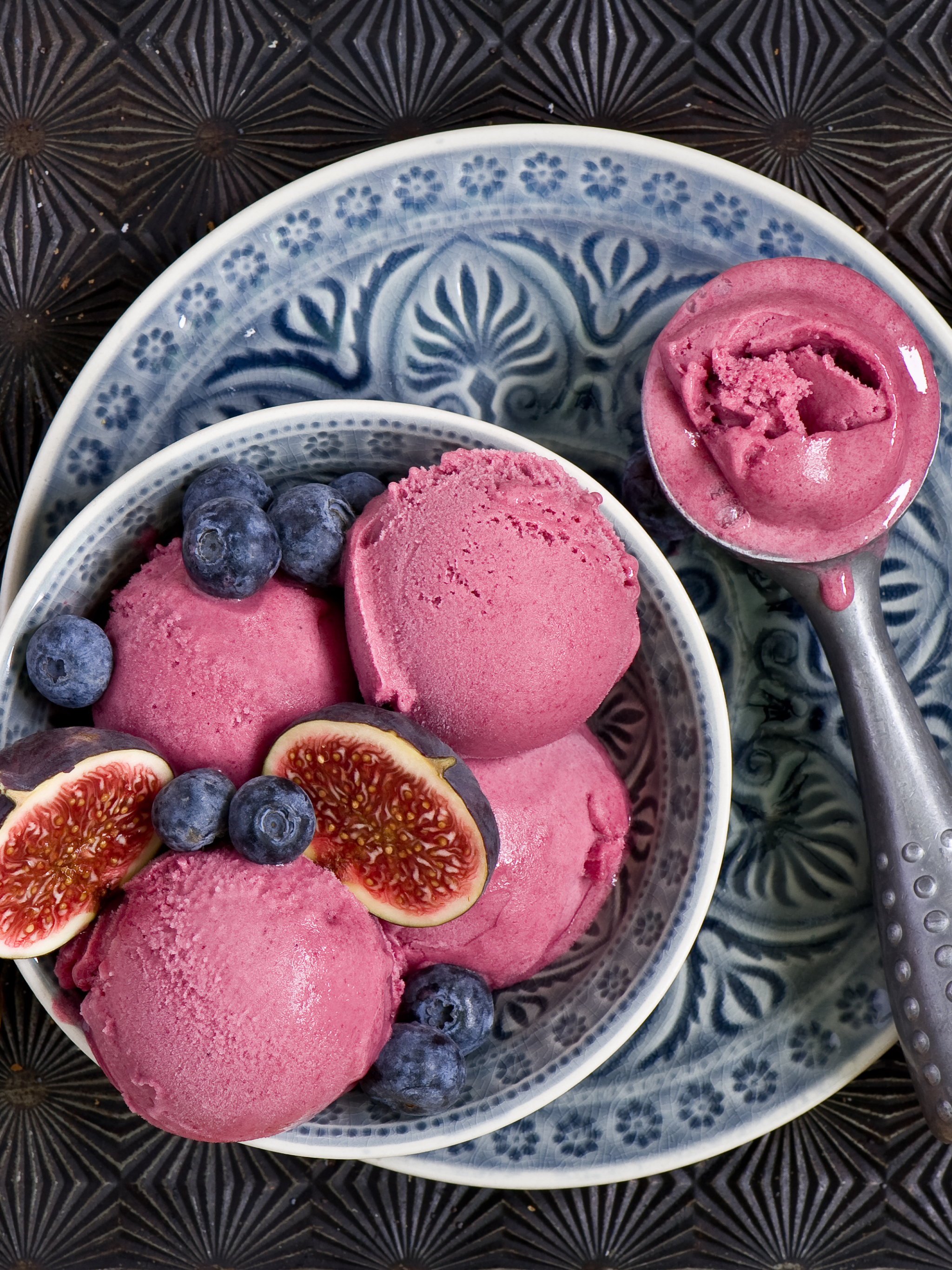 Download mobile wallpaper Food, Blueberry, Ice Cream, Still Life, Fruit, Fig for free.