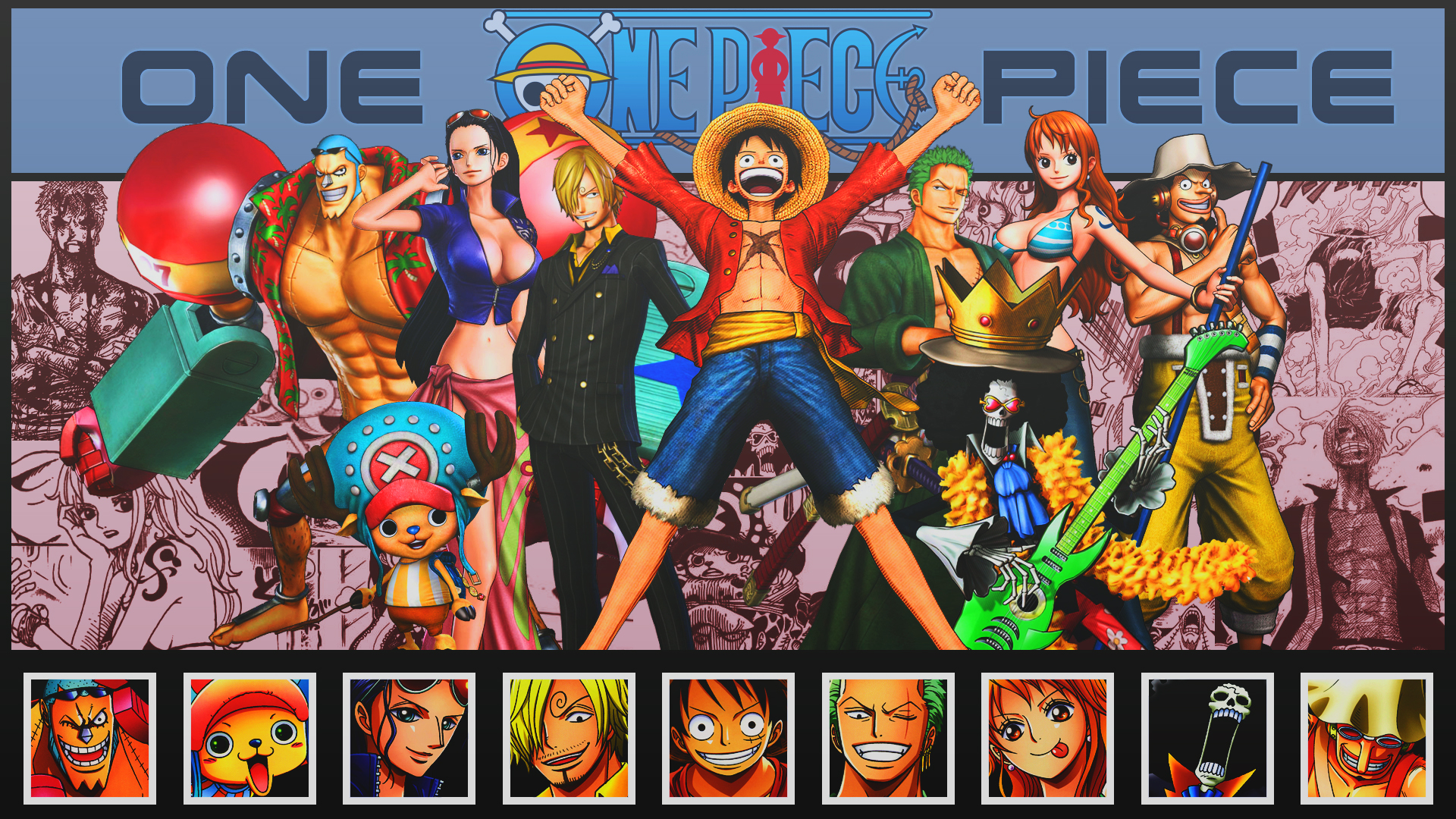 Free download wallpaper Anime, One Piece, Tony Tony Chopper, Usopp (One Piece), Roronoa Zoro, Monkey D Luffy, Nami (One Piece), Sanji (One Piece), Brook (One Piece), Nico Robin, Franky (One Piece) on your PC desktop