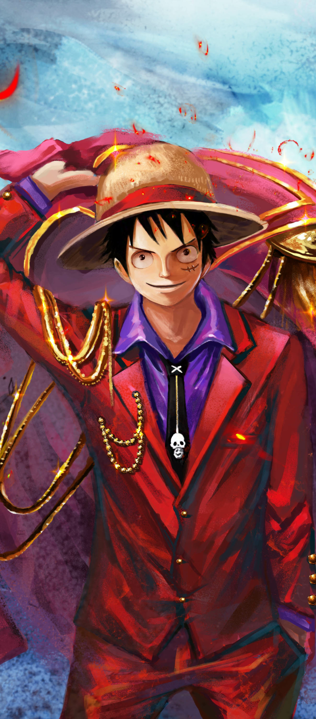 Handy-Wallpaper Animes, One Piece, Affe D Luffy kostenlos herunterladen.