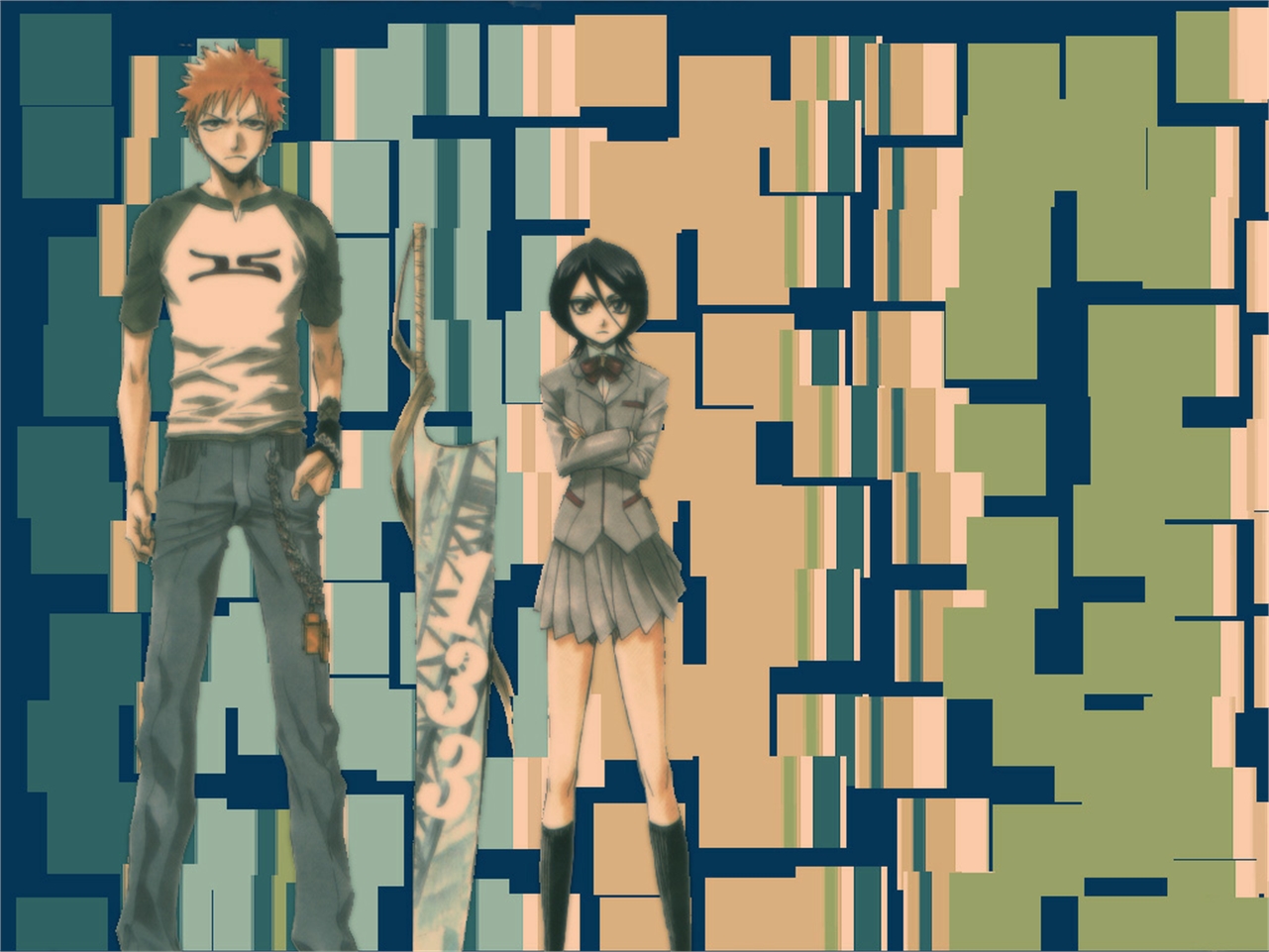 Free download wallpaper Rukia Kuchiki, Bleach, Ichigo Kurosaki, Anime on your PC desktop