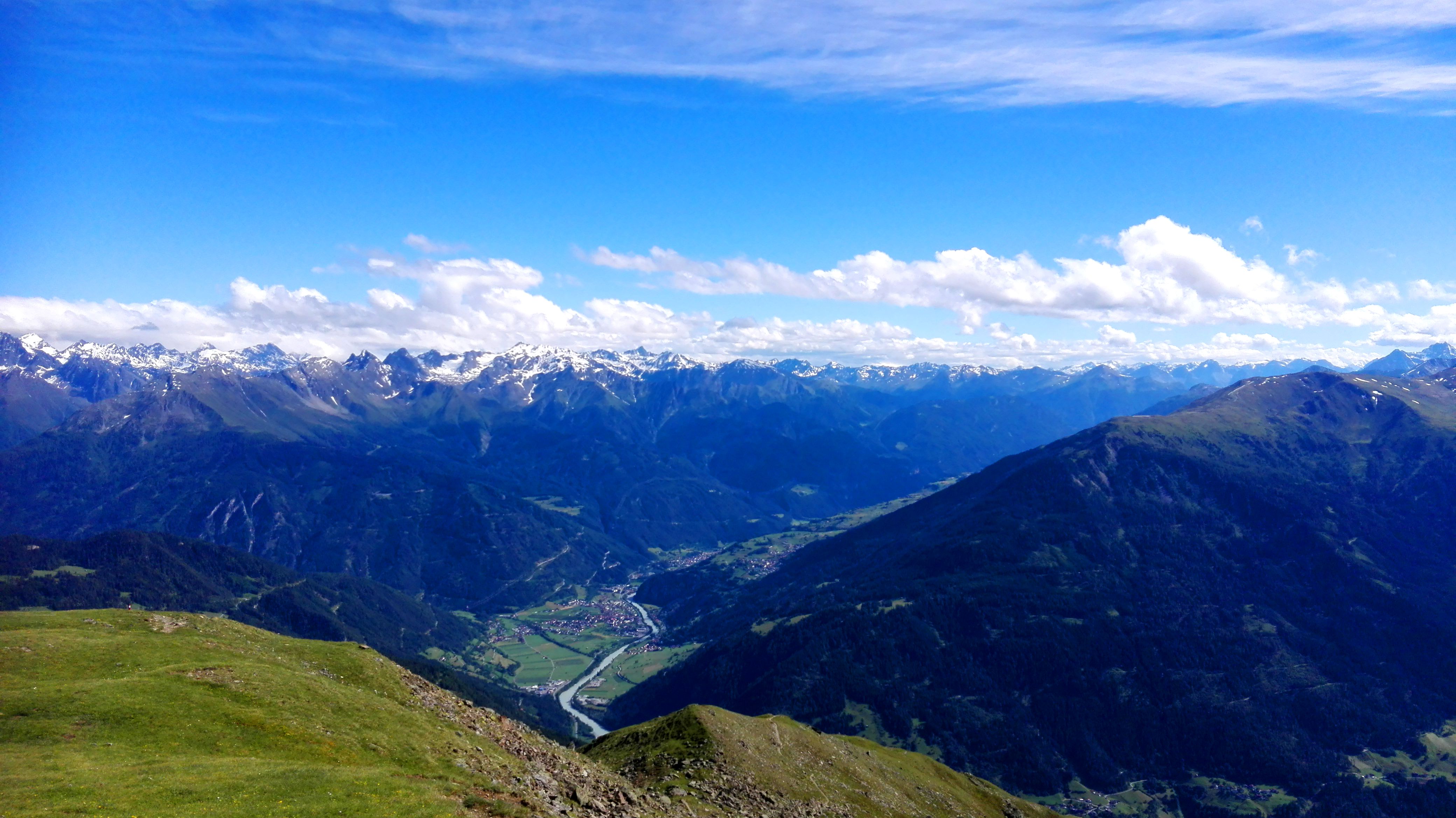 Free download wallpaper Landscape, Nature, Grass, Sky, Mountains, Mountain, Austria, Alps, Earth, Cloud on your PC desktop