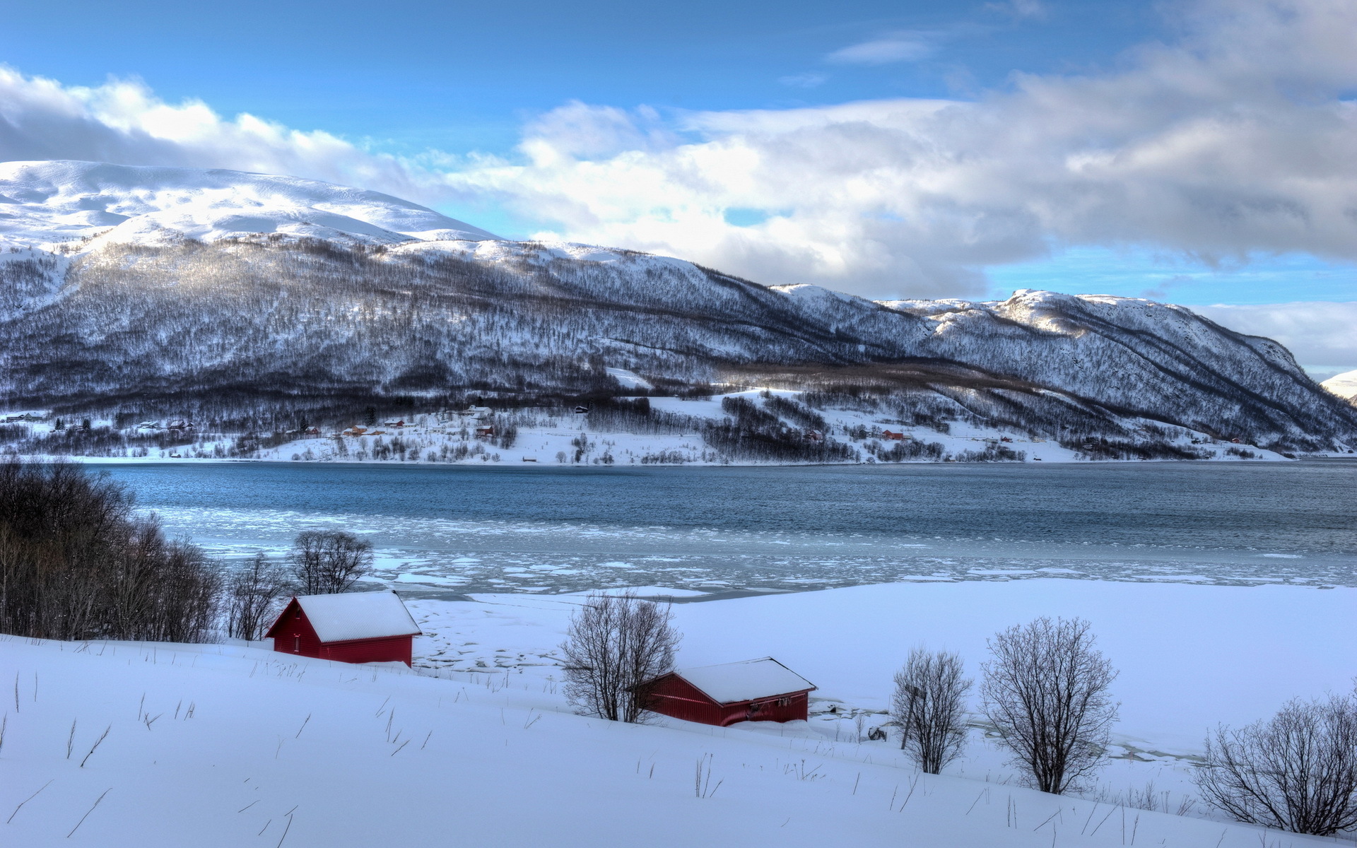 Handy-Wallpaper Landschaft, Winter, Norwegen, Fotografie, Fjord kostenlos herunterladen.