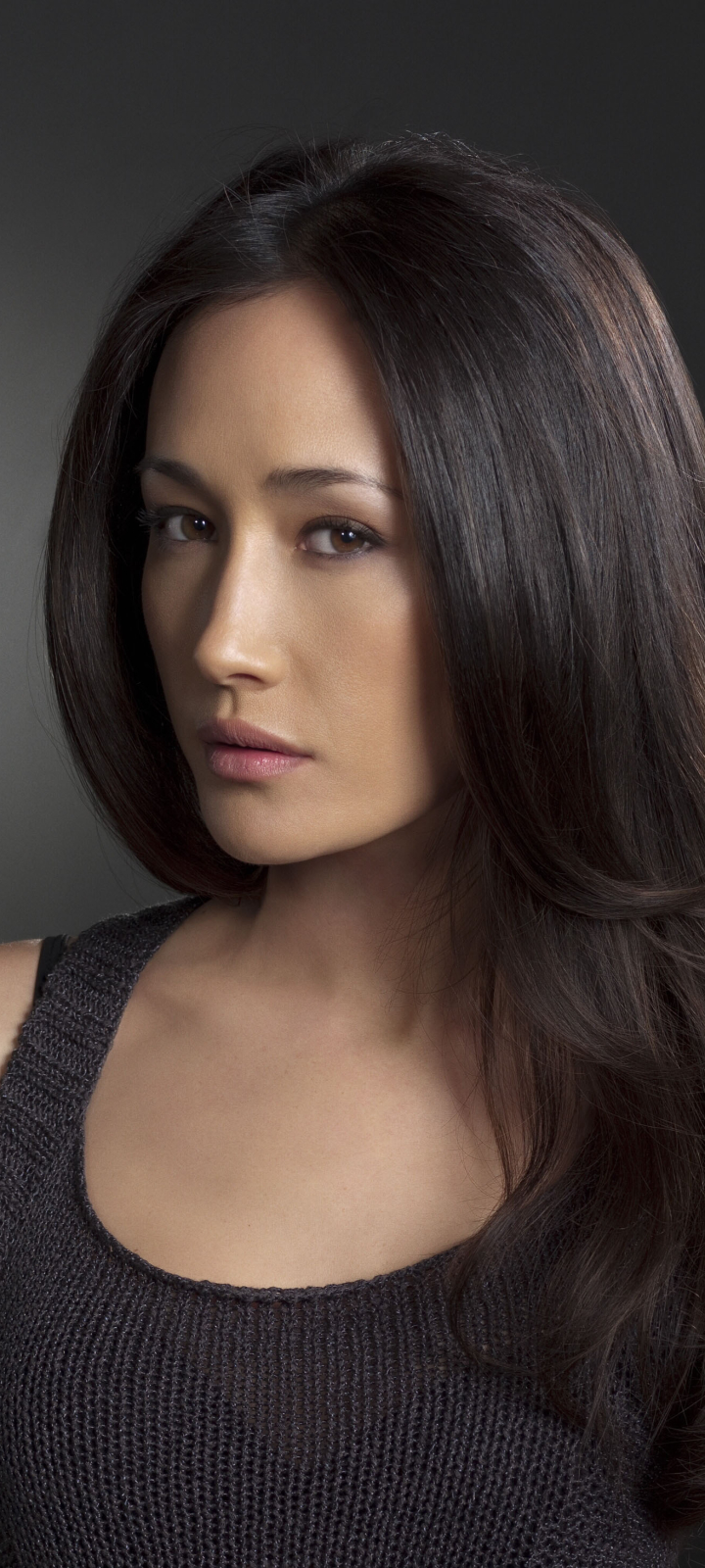 Download mobile wallpaper Face, Brunette, Celebrity, Brown Eyes, Long Hair, Actress, Maggie Q for free.