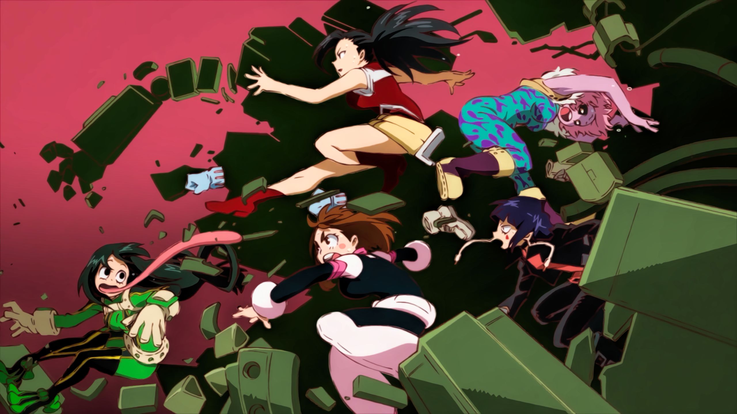 Laden Sie das Animes, Boku No Hero Academia, Ochaco Uraraka, Mina Ashido, Momo Yaoyorozu, Kyōka Jirō, Tooru Hagakure, Tsuyu Asui-Bild kostenlos auf Ihren PC-Desktop herunter