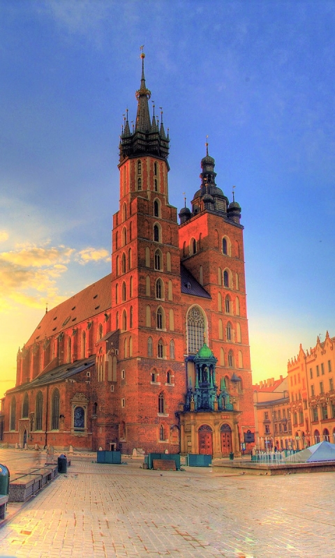 Download mobile wallpaper Poland, Building, Hdr, Basilica, Religious, Kraków, St Mary's Basilica for free.