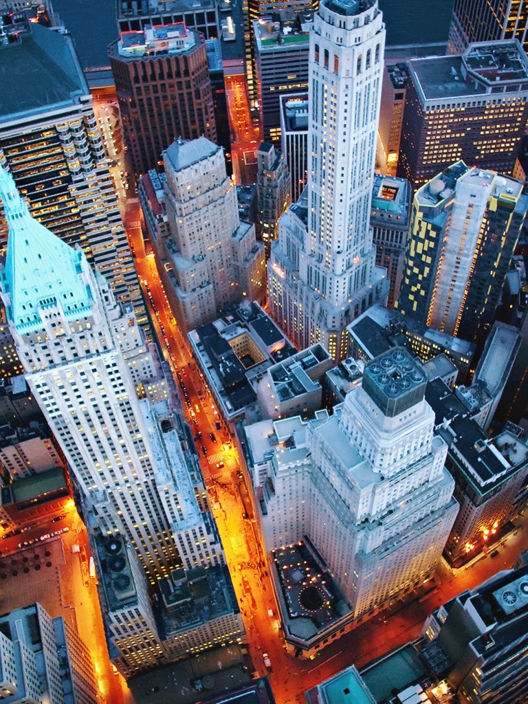 無料モバイル壁紙都市, 街, 超高層ビル, 建物, 光, ニューヨーク, 夜, マンメイドをダウンロードします。