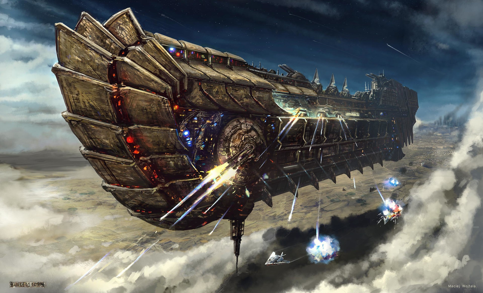 Download mobile wallpaper Bulletstorm, Spaceship, Steampunk, Video Game for free.