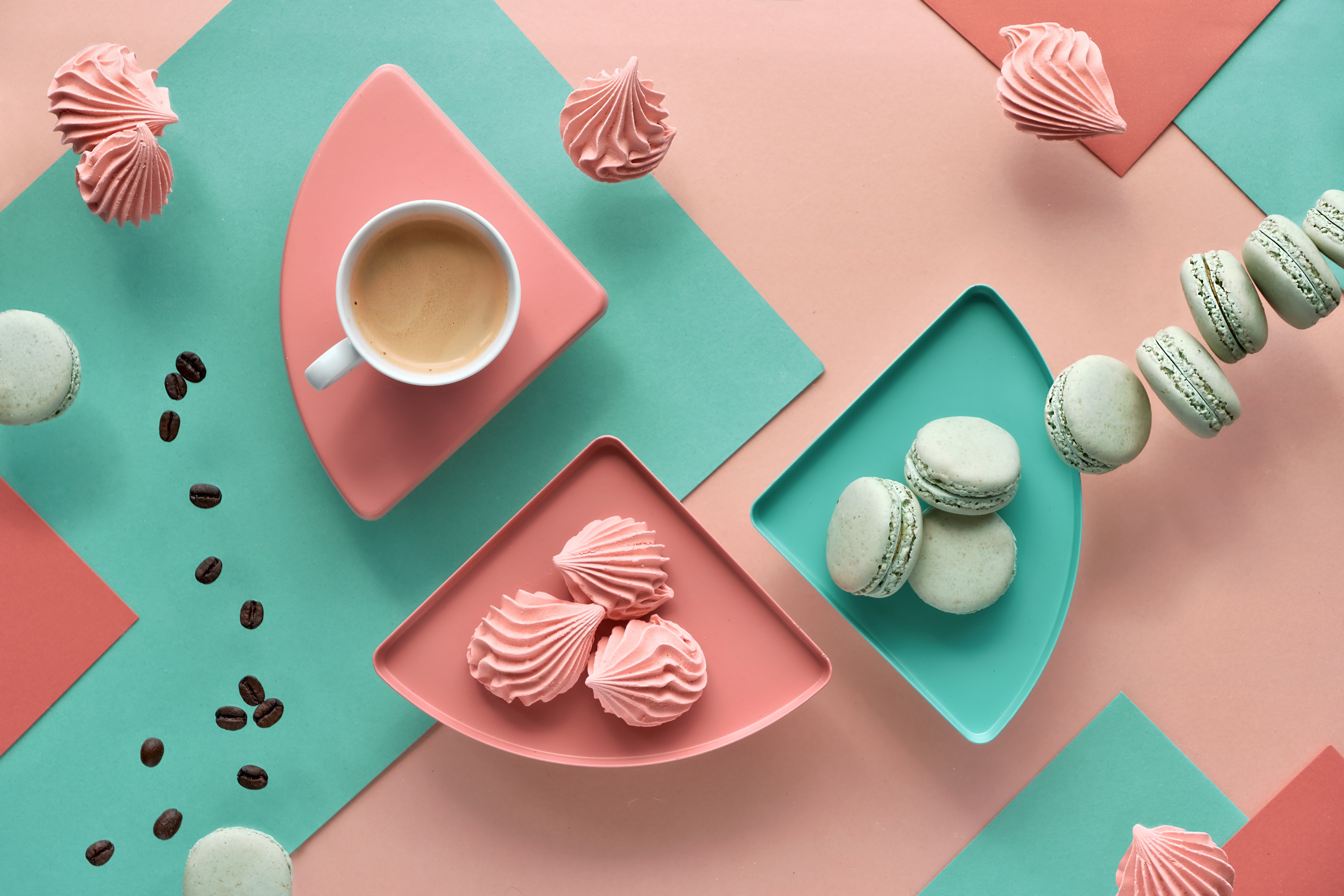 Download mobile wallpaper Food, Coffee, Still Life, Macaron for free.