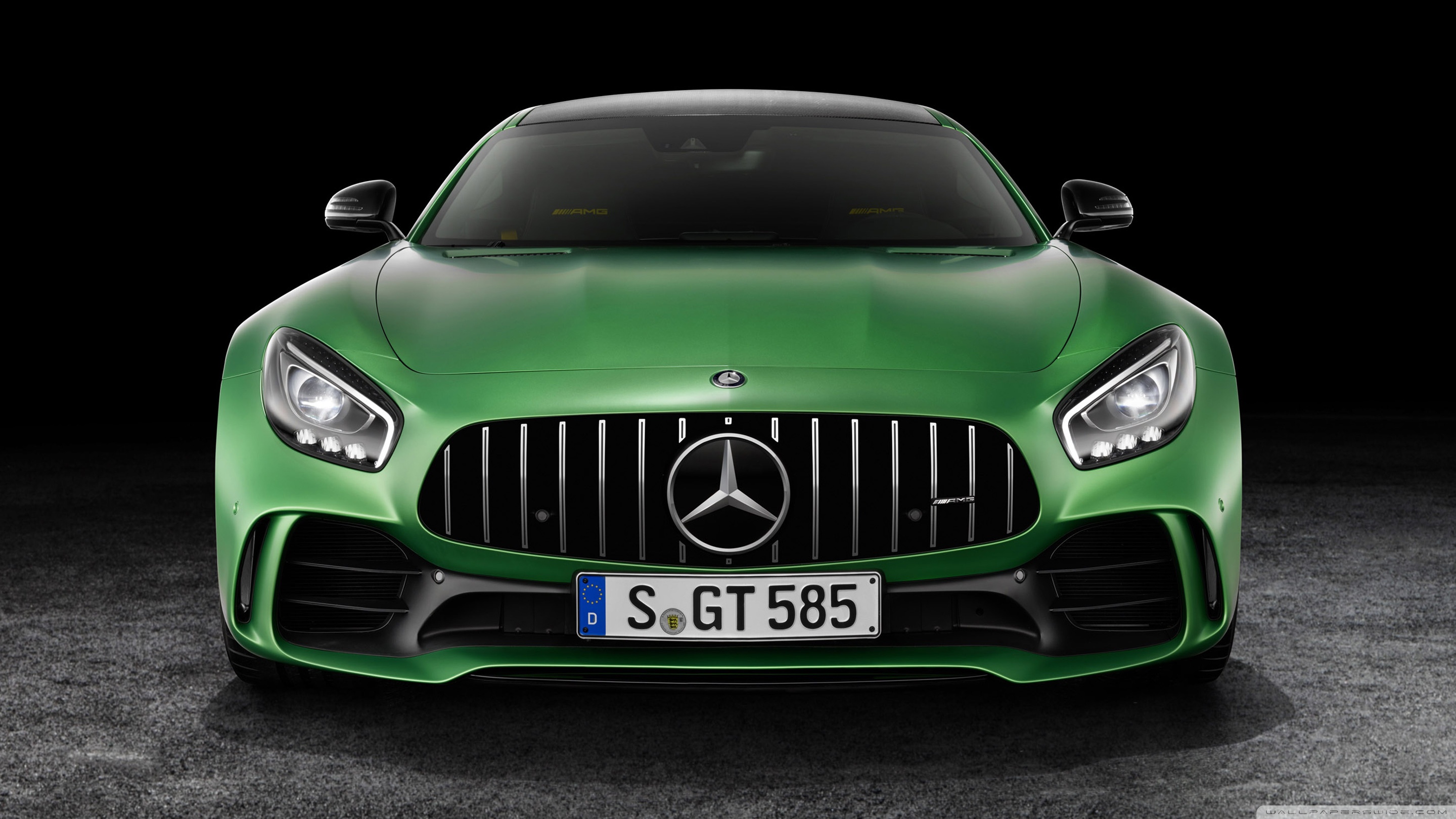 Скачати мобільні шпалери Транспортні Засоби, Зелений Автомобіль, Mercedes Amg Gt R безкоштовно.
