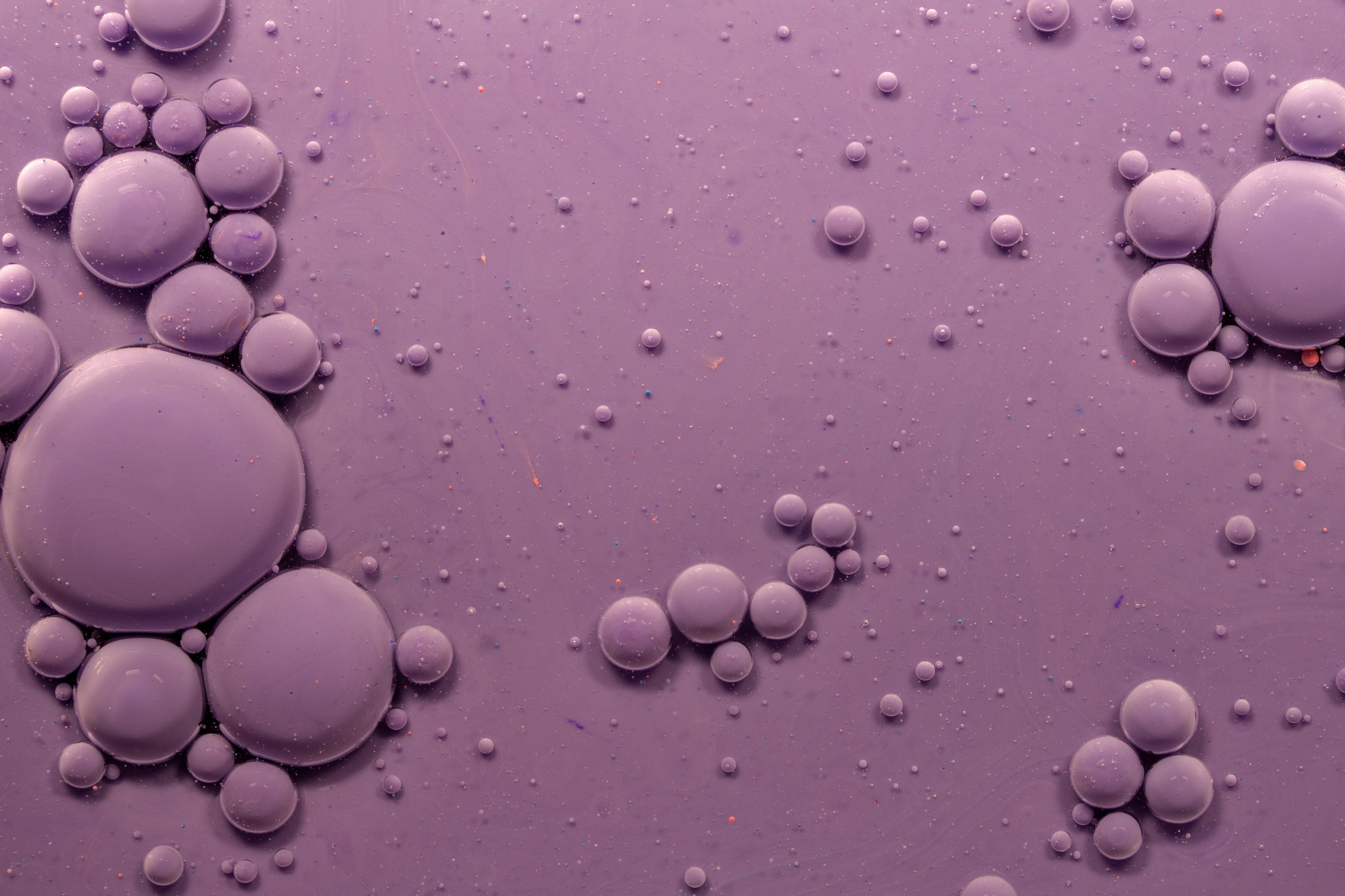 bubbles, abstract, violet, purple, ink Full HD
