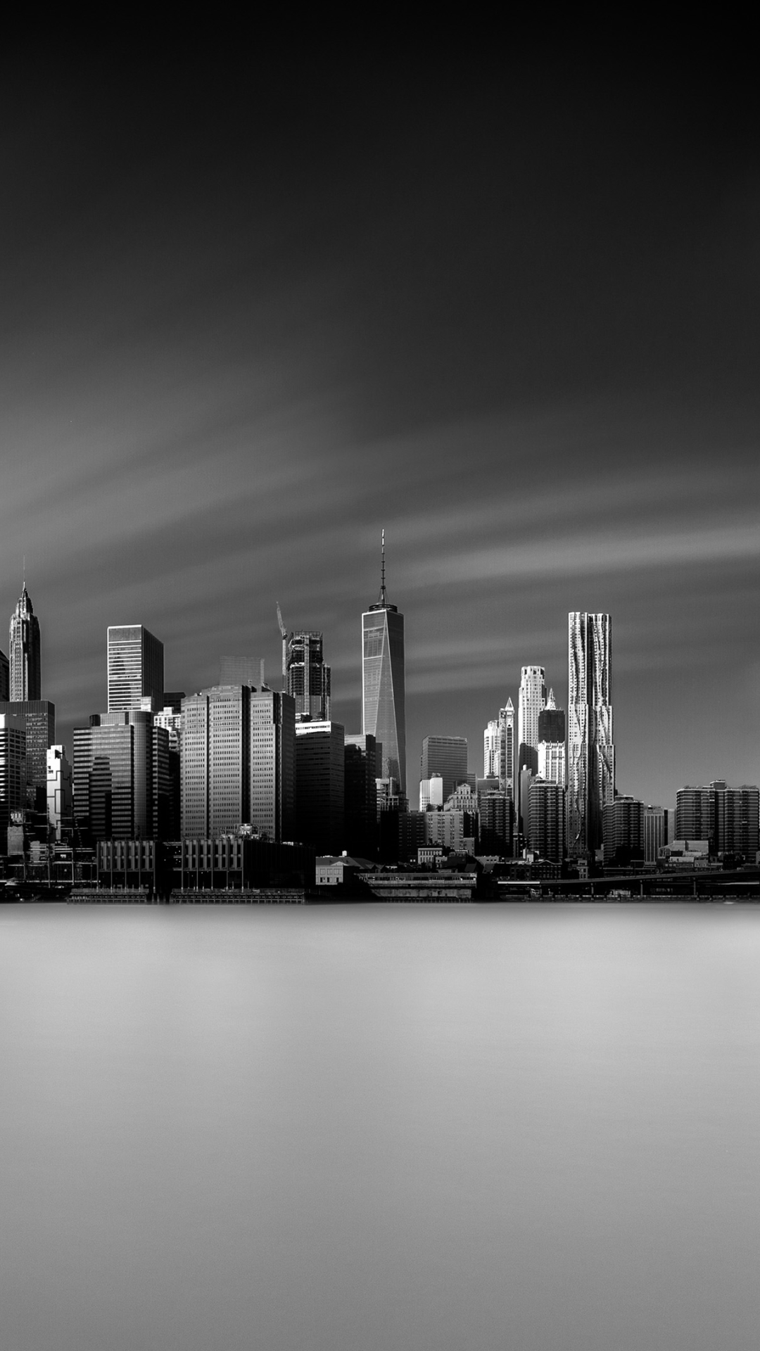 Download mobile wallpaper Cities, City, Skyscraper, Building, New York, Man Made, Black & White for free.