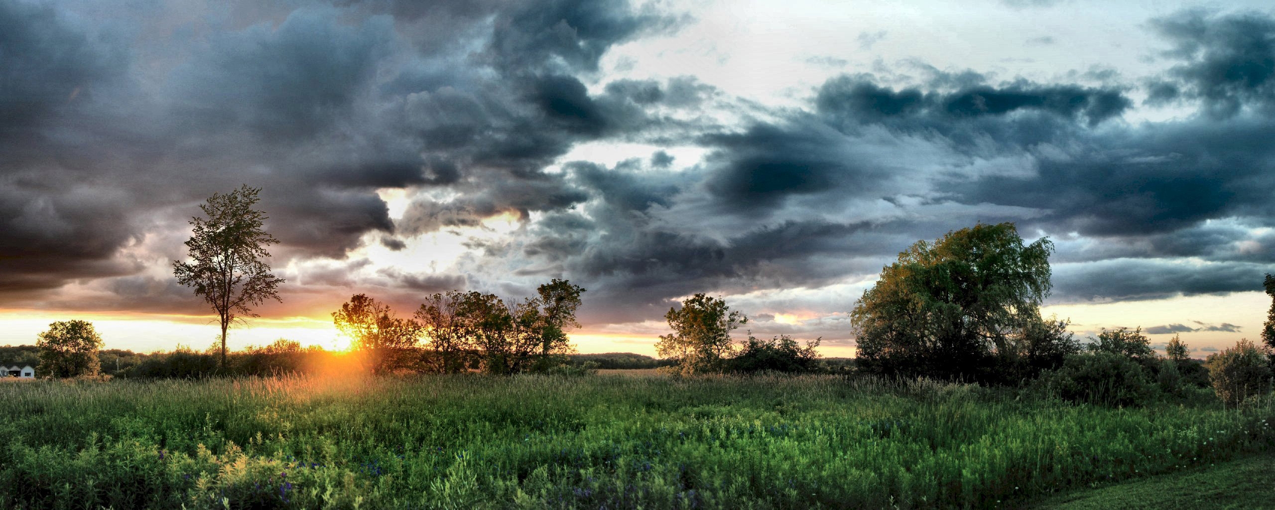 Laden Sie das Sunset, Clouds, Landschaft-Bild kostenlos auf Ihren PC-Desktop herunter