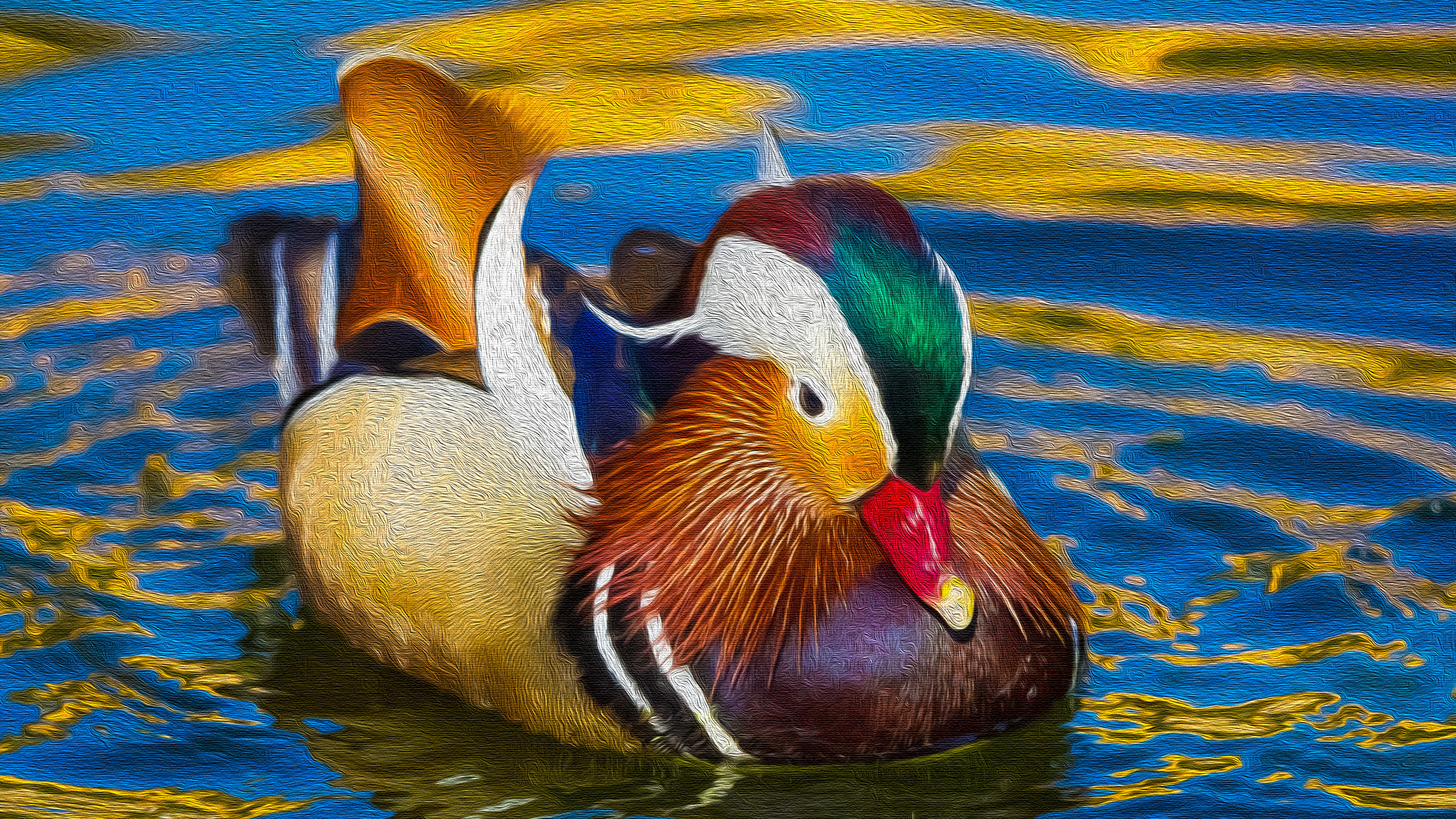 Free download wallpaper Birds, Animal, Mandarin Duck on your PC desktop