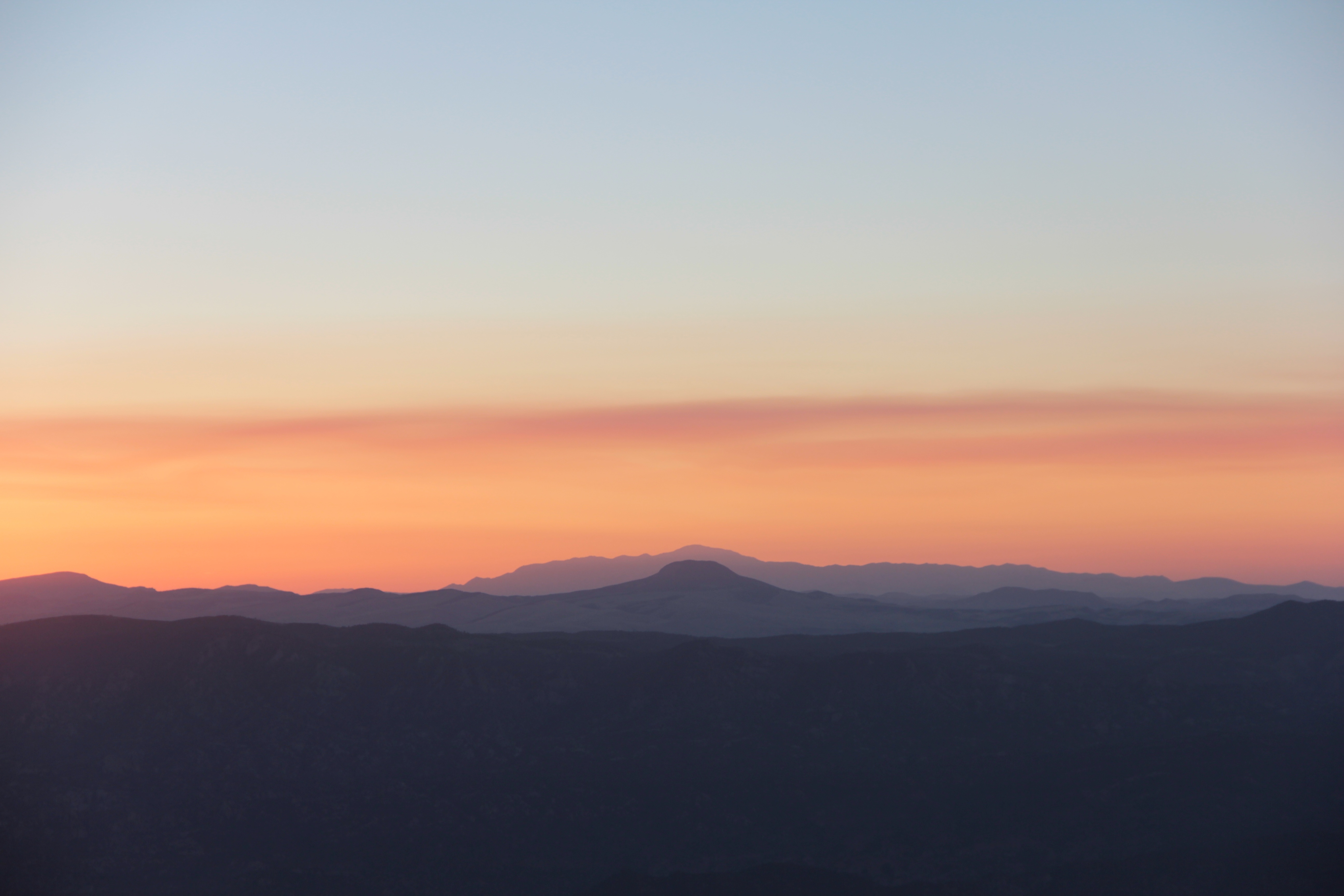 sunrise, nature, mountains, horizon, rise Phone Background