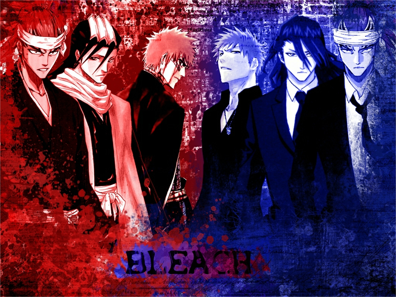 Free download wallpaper Anime, Bleach, Renji Abarai, Ichigo Kurosaki, Byakuya Kuchiki on your PC desktop