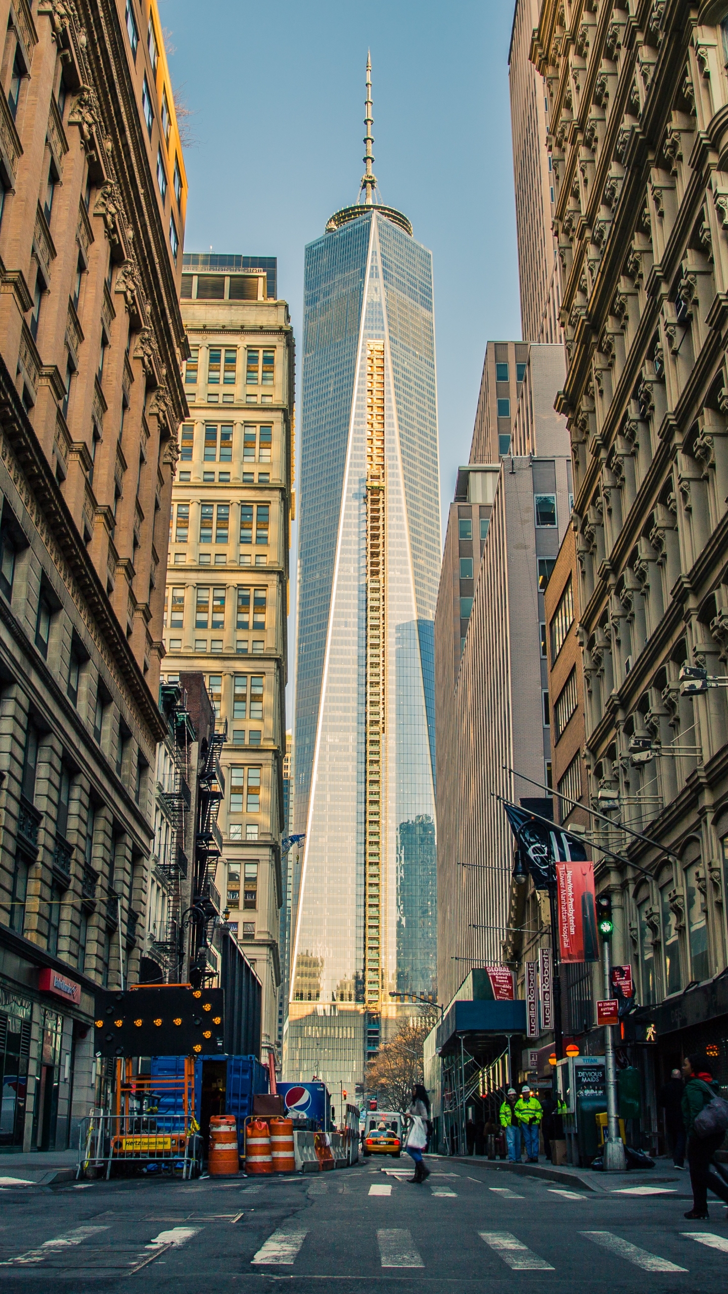Скачати мобільні шпалери Міста, Будівля, Нью Йорк, Манхеттен, Вул, Створено Людиною безкоштовно.