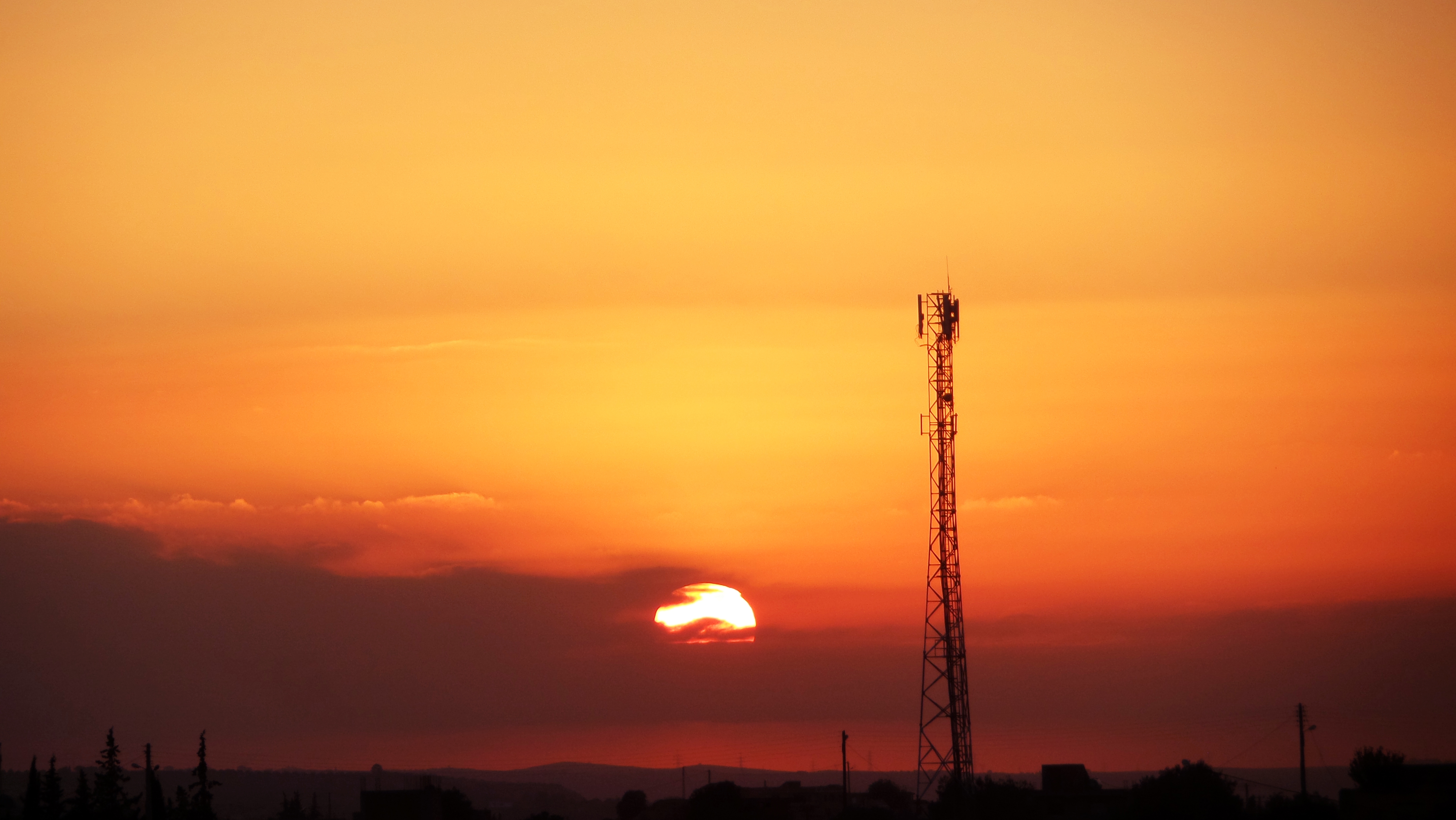 Free download wallpaper Sunset, Sky, Sun, Africa, Photography, Algeria, Orange (Color) on your PC desktop