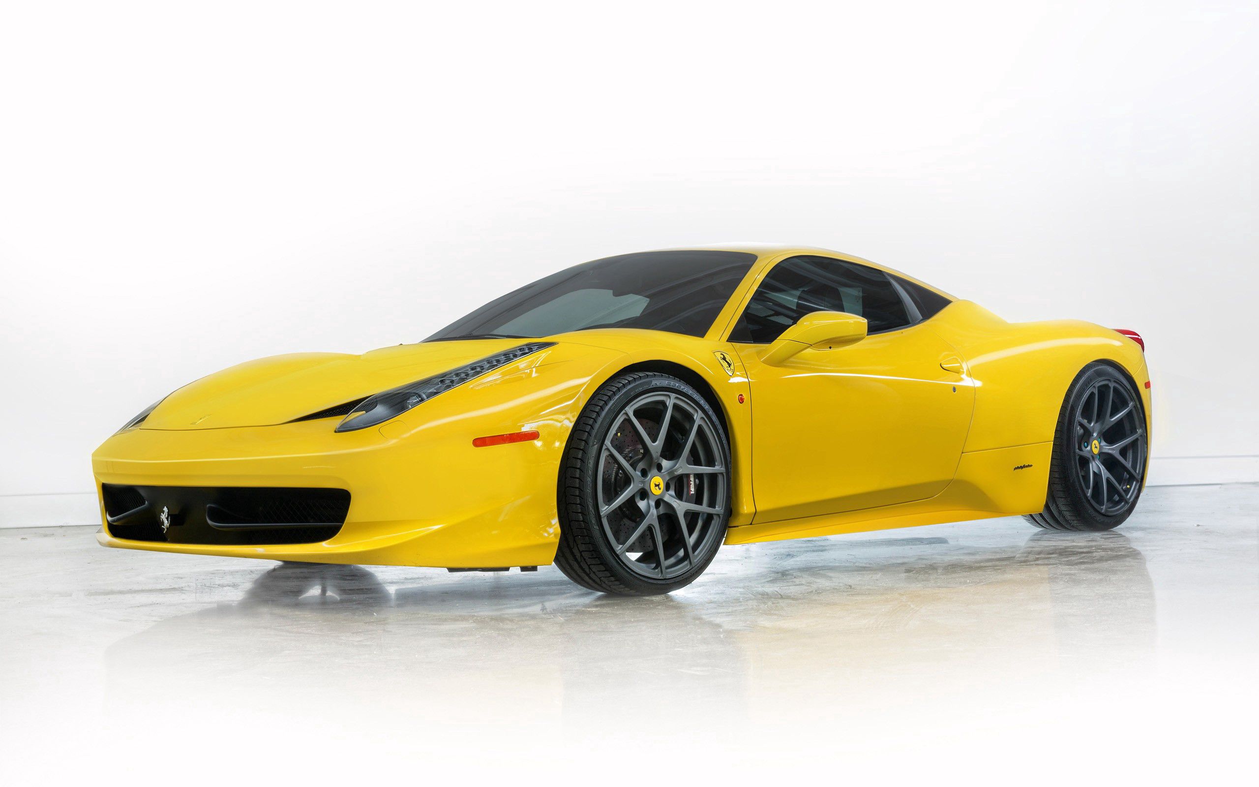ferrari, cars, yellow, side view, ferrari 458, italia