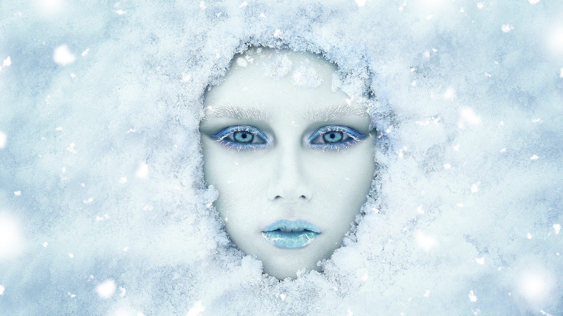 Handy-Wallpaper Winter, Schnee, Gesicht, Bilden, Frauen, Anastasia Kosuchina kostenlos herunterladen.