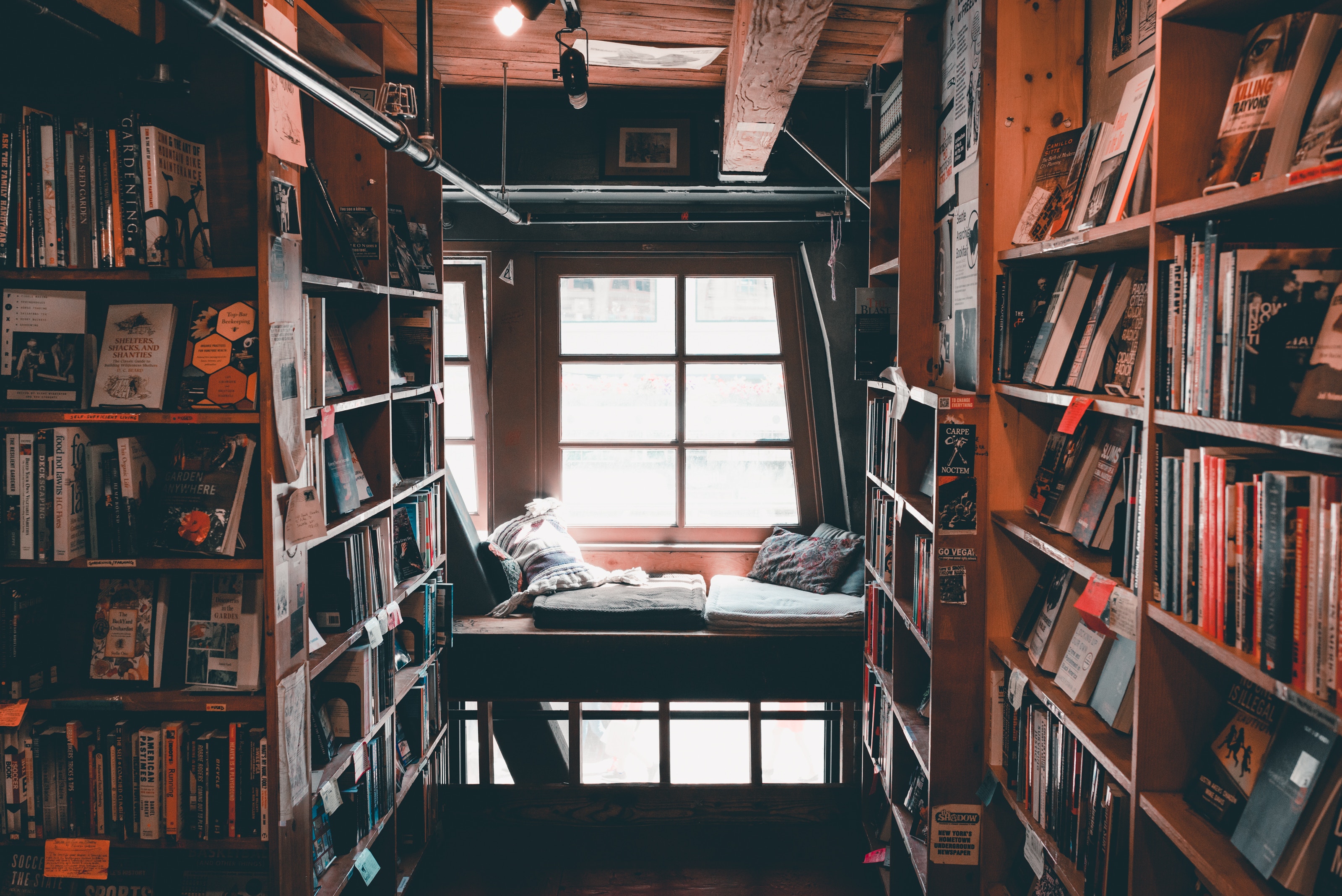 library, books, miscellanea, miscellaneous, coziness, comfort, reading, shelves