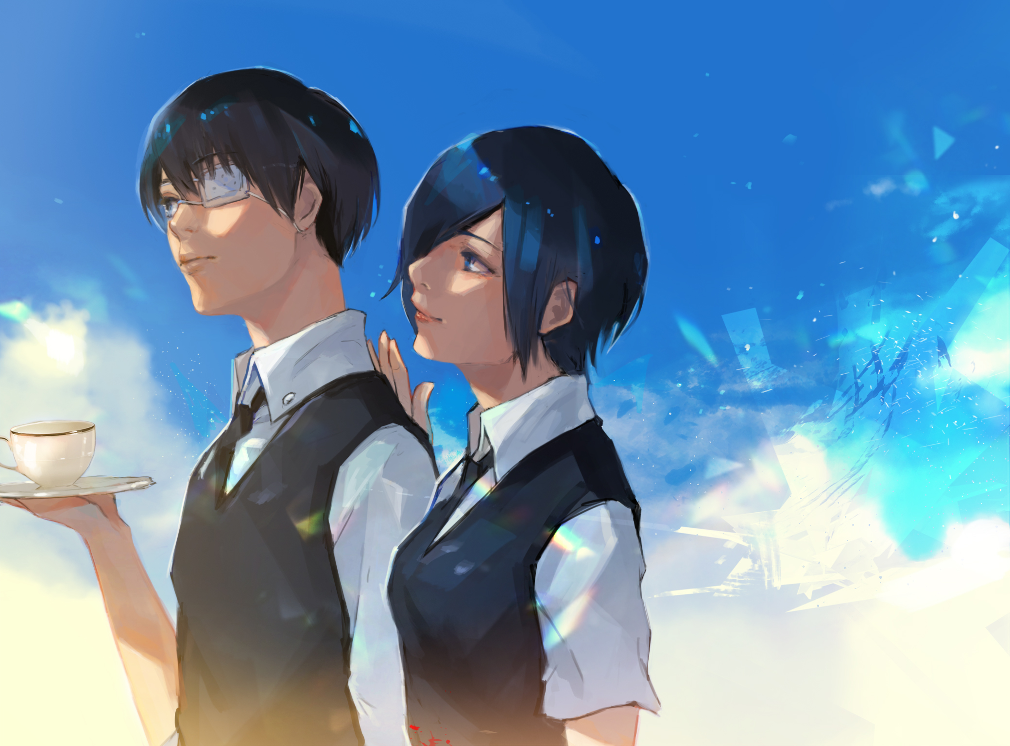 Descarga gratuita de fondo de pantalla para móvil de Animado, Ken Kaneki, Tokyo Ghoul, Touka Kirishima.