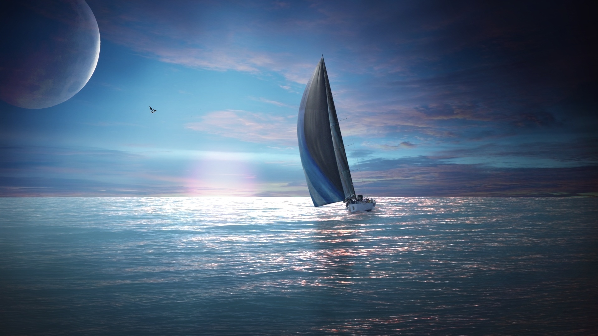 Free download wallpaper Transport, Landscape, Yachts, Sea on your PC desktop