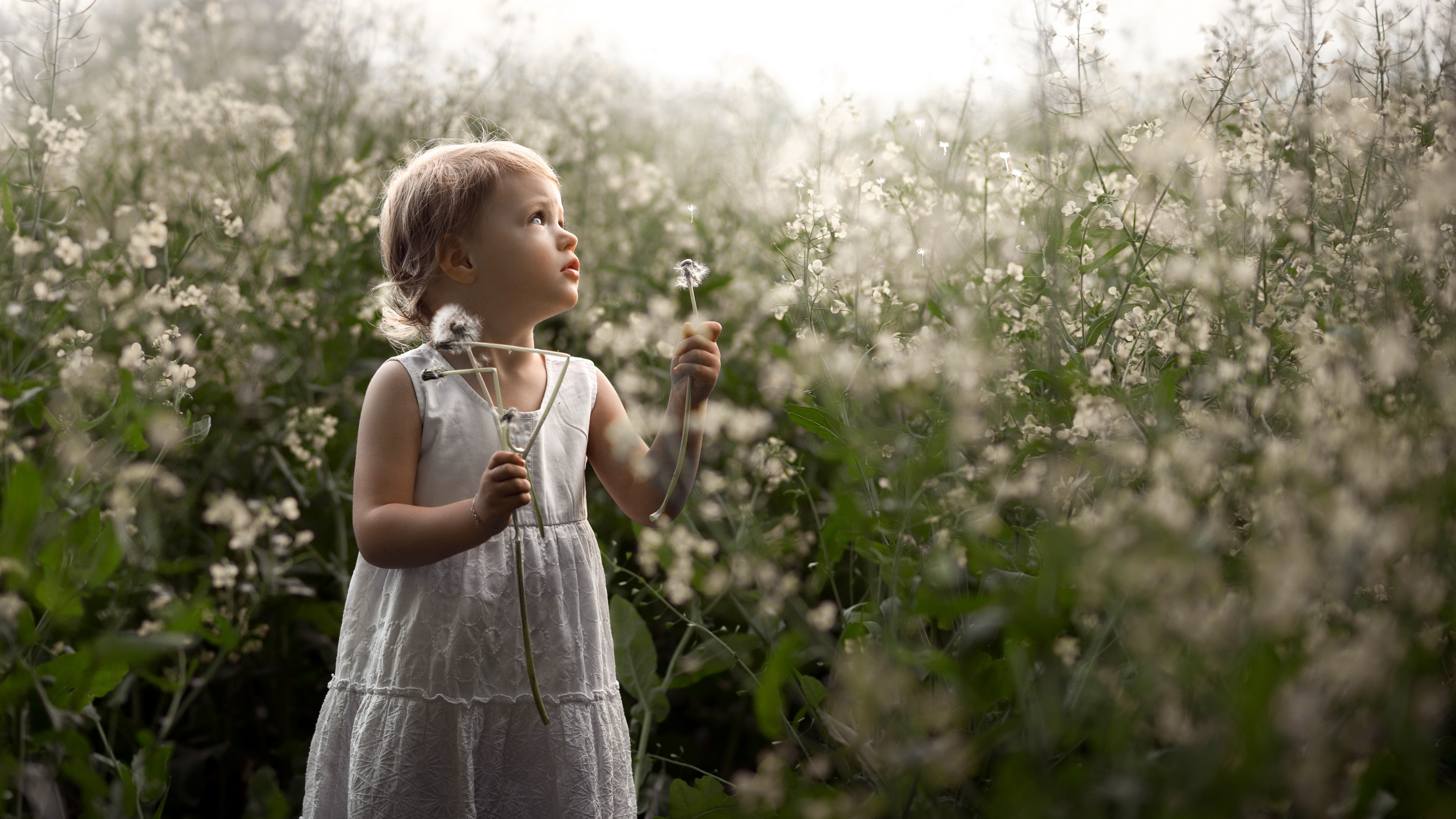 Download mobile wallpaper Child, Dandelion, Photography for free.
