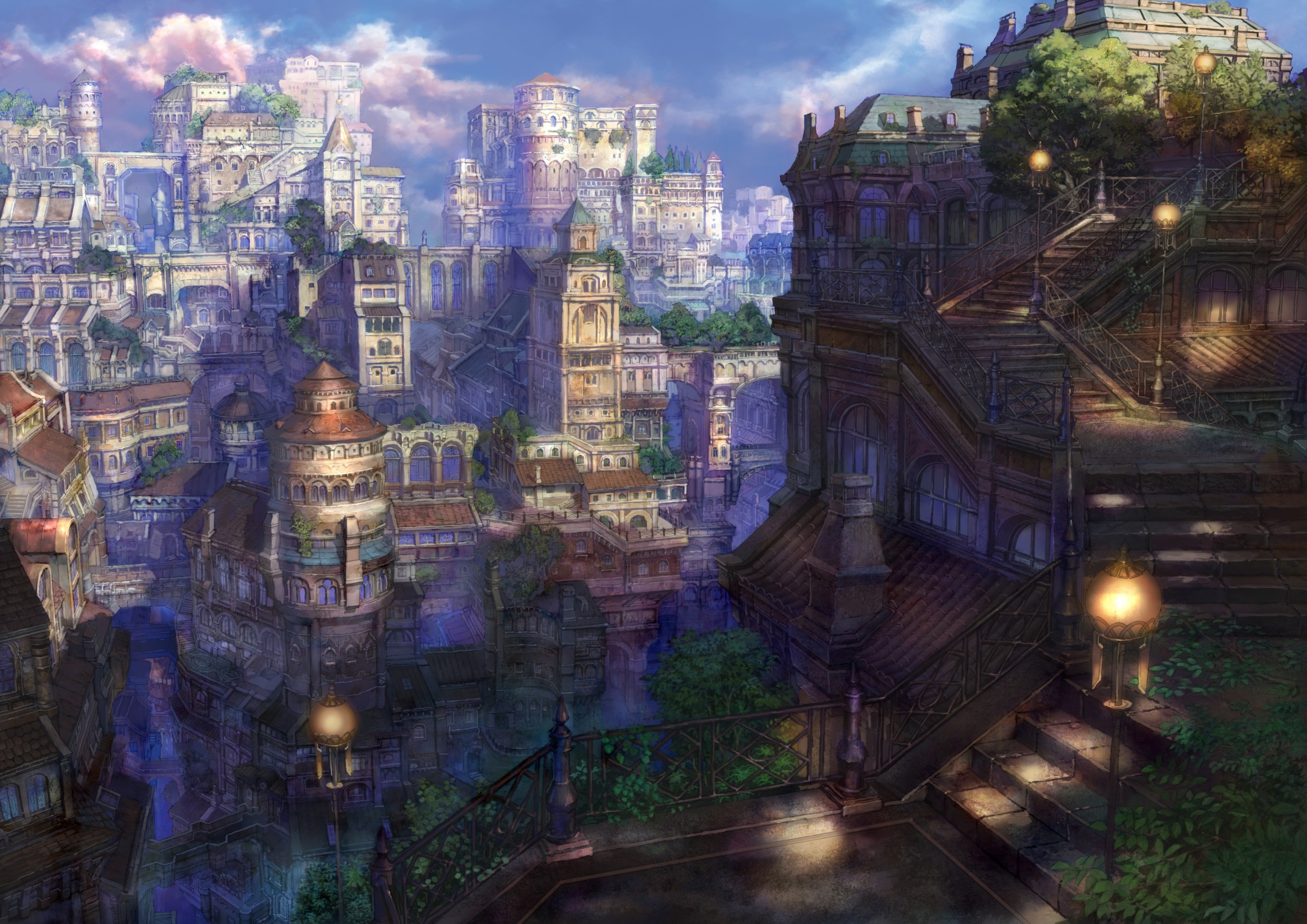 Free download wallpaper Fantasy, City on your PC desktop