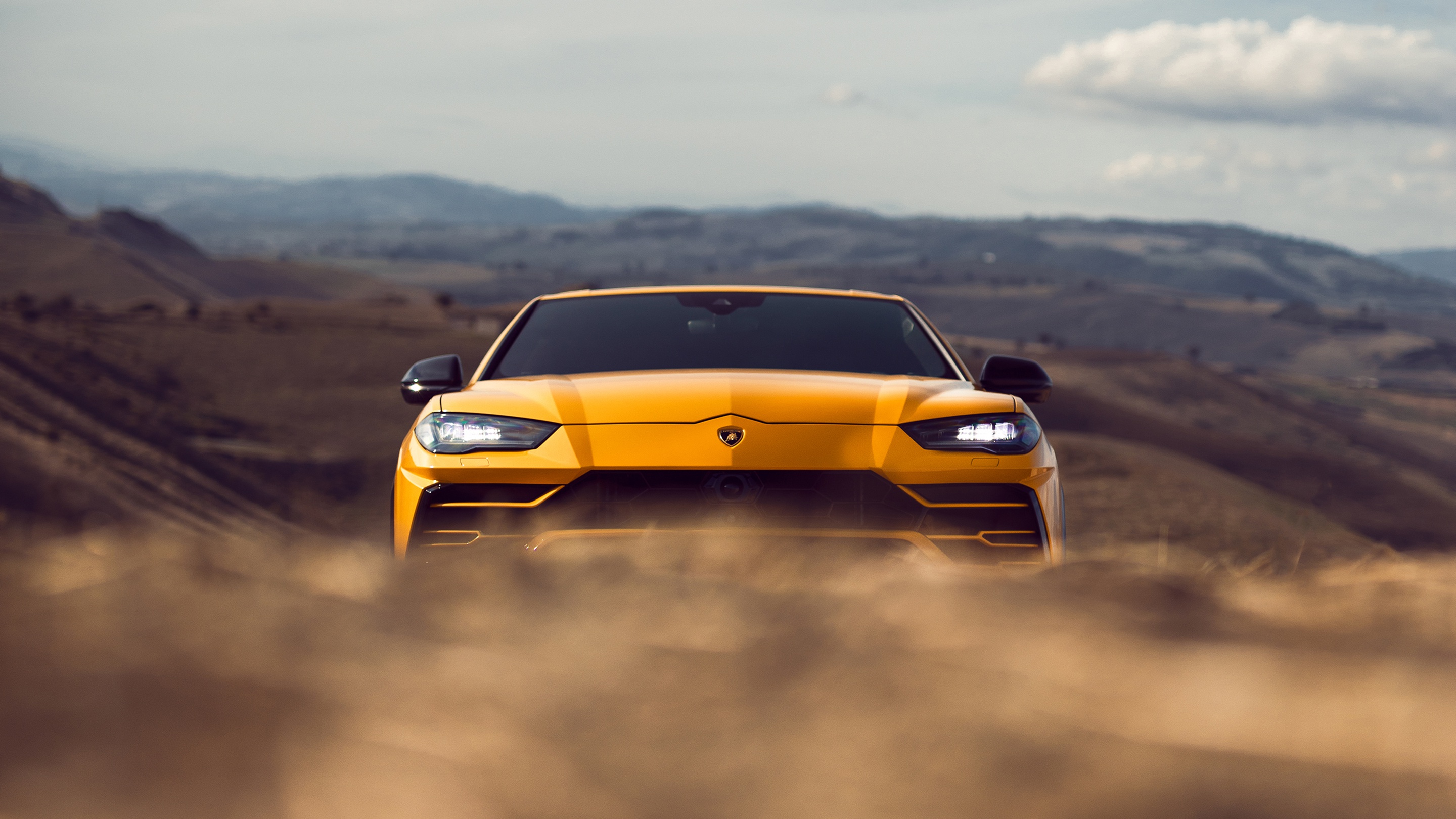Download mobile wallpaper Lamborghini, Car, Lamborghini Urus, Vehicles, Yellow Car for free.
