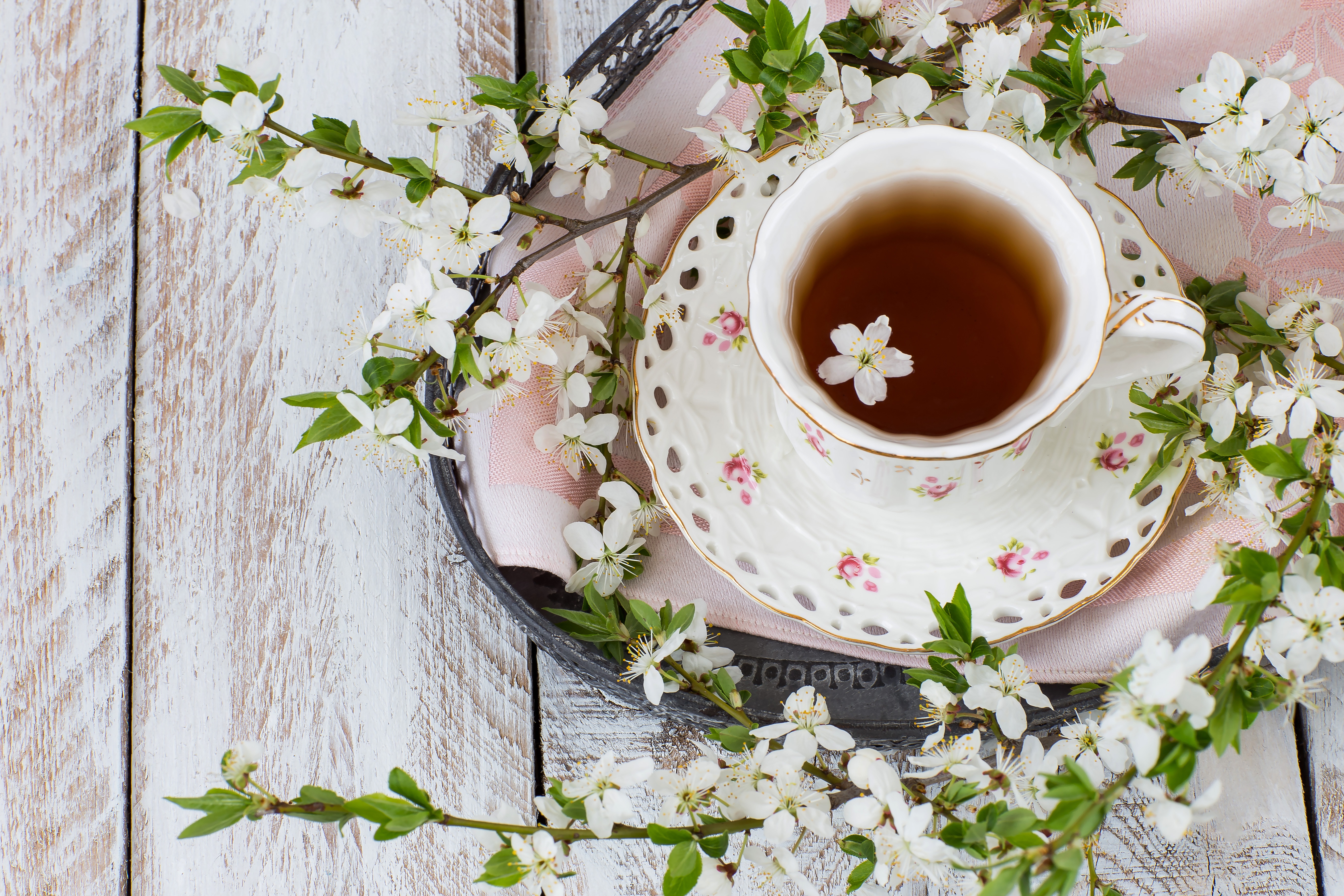 PCデスクトップにカップ, 花, お茶, 飲む, 食べ物画像を無料でダウンロード