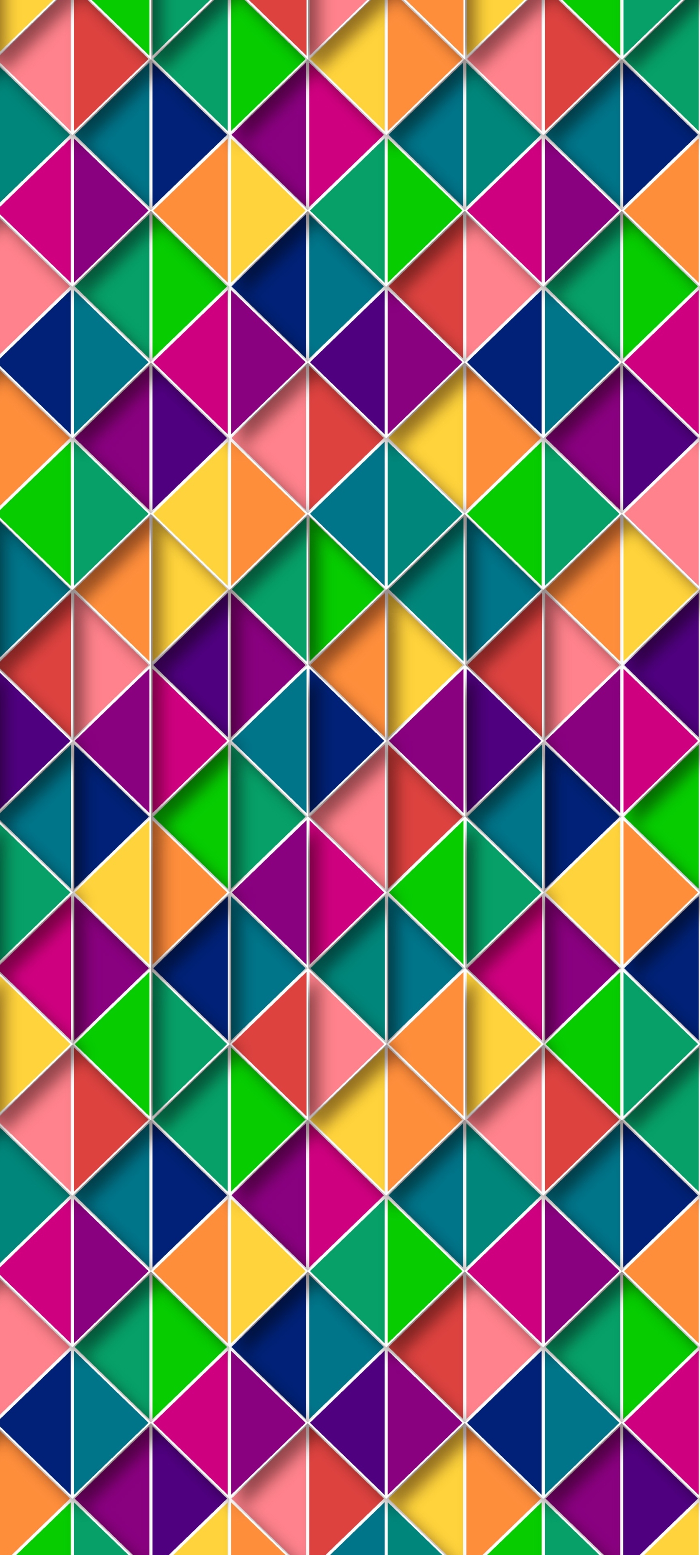 Download mobile wallpaper Abstract, Pattern, Colors, Colorful, Triangle, Geometry for free.
