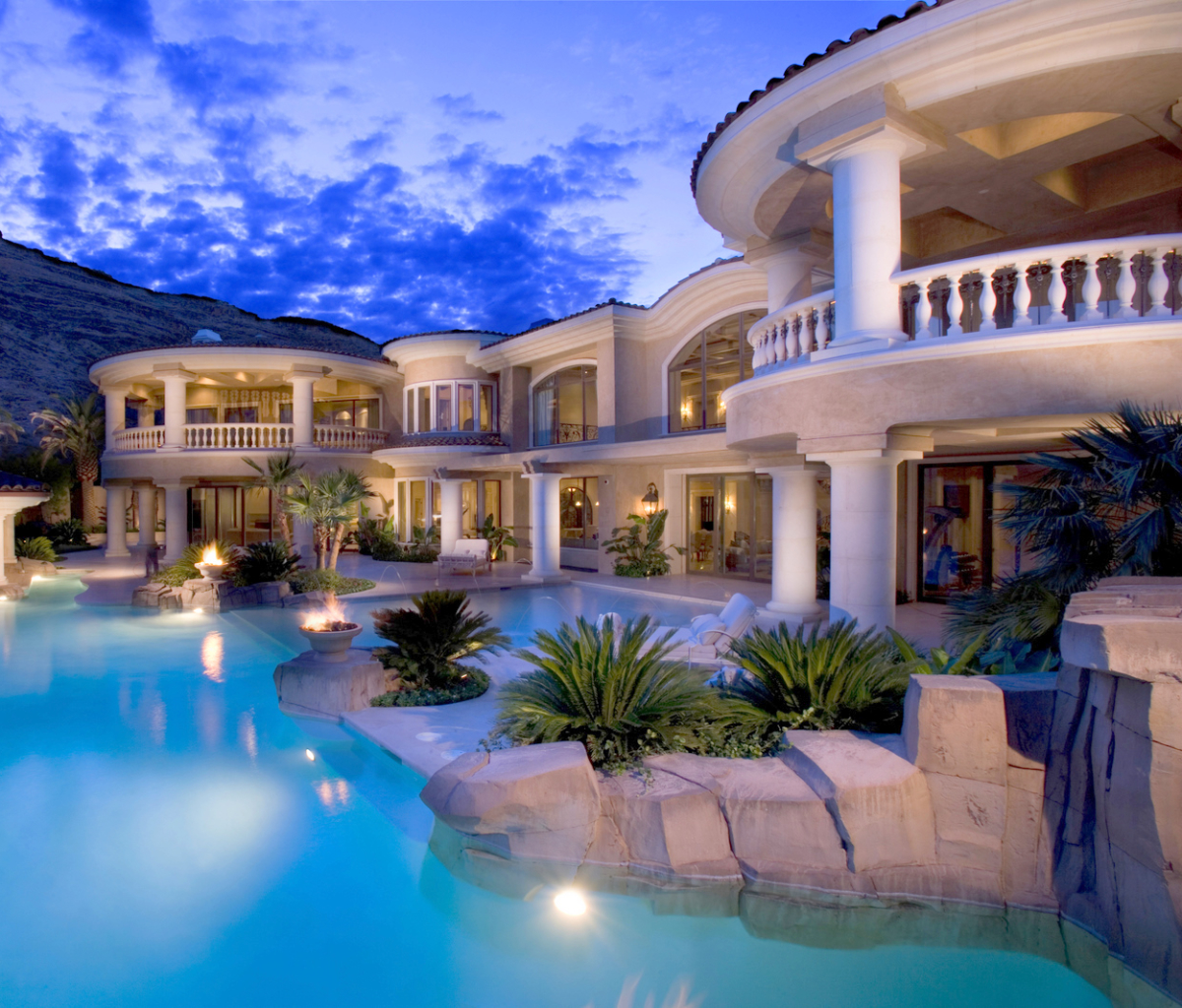 Free download wallpaper House, Pool, Luxury, Man Made on your PC desktop
