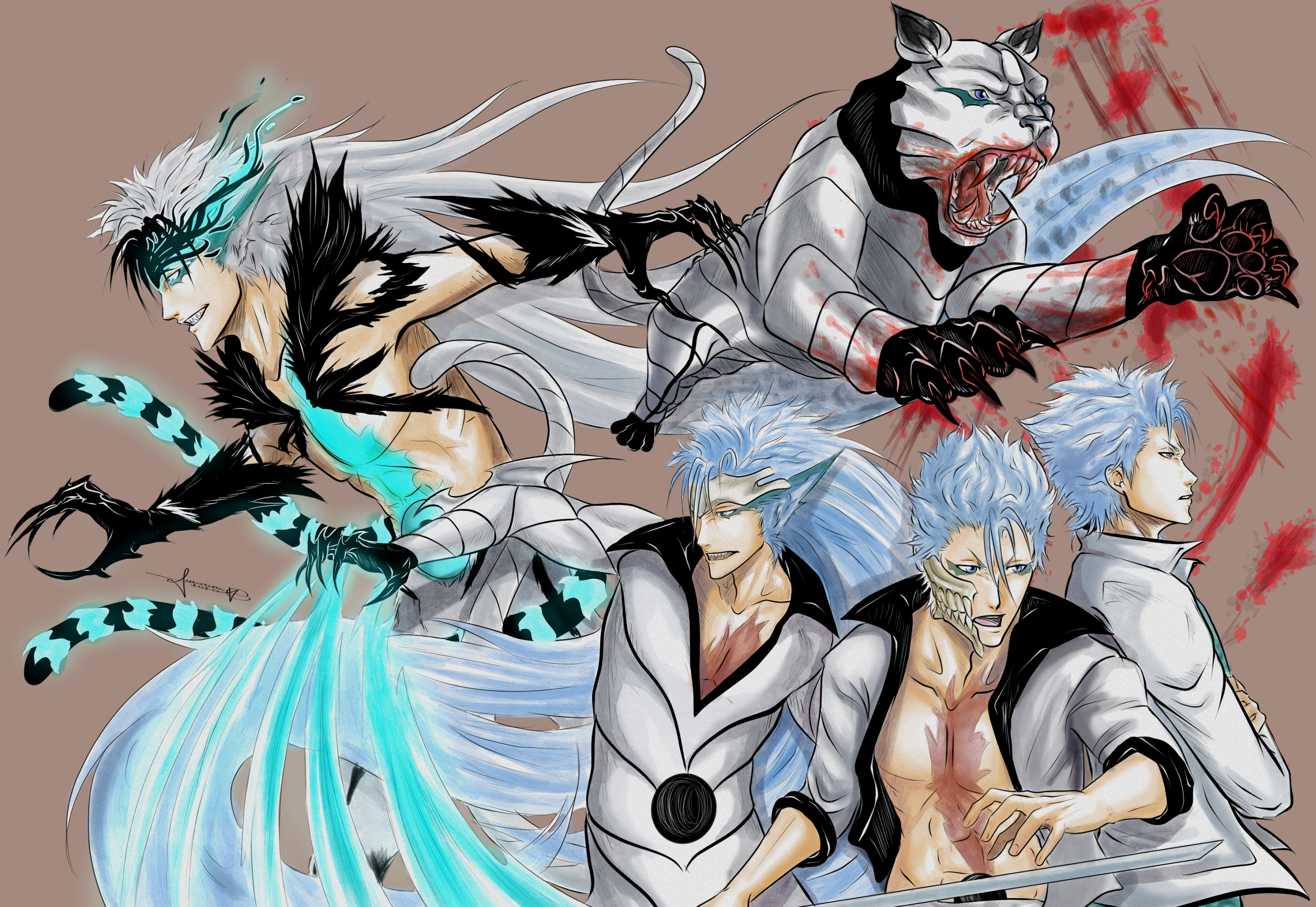 Handy-Wallpaper Grimmjow Jaegerjaquez, Bleach, Animes kostenlos herunterladen.