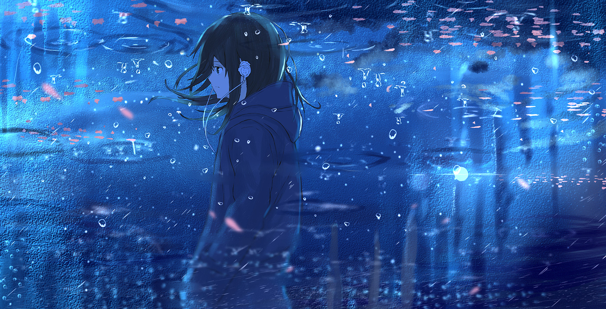 Download mobile wallpaper Anime, Water, Reflection, Original for free.