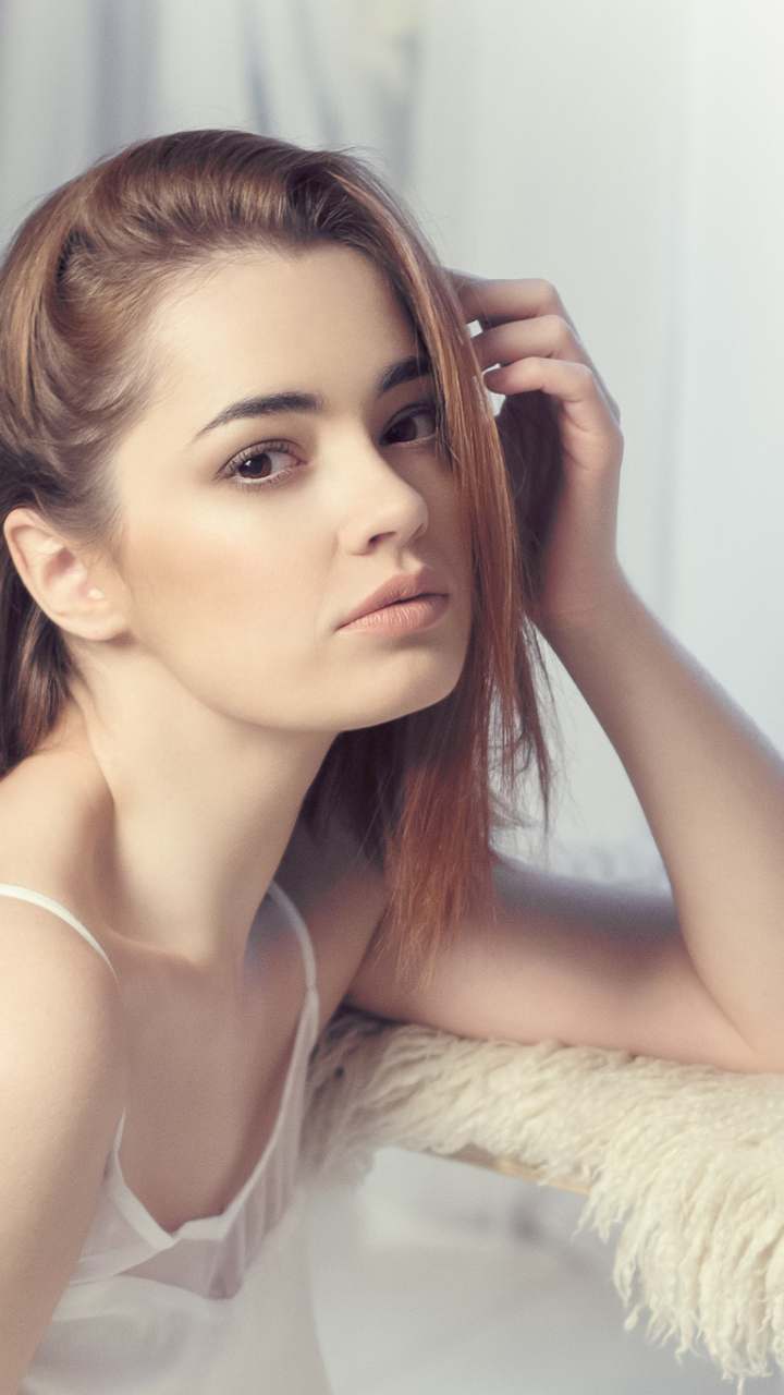 Download mobile wallpaper Redhead, Model, Women, Brown Eyes for free.