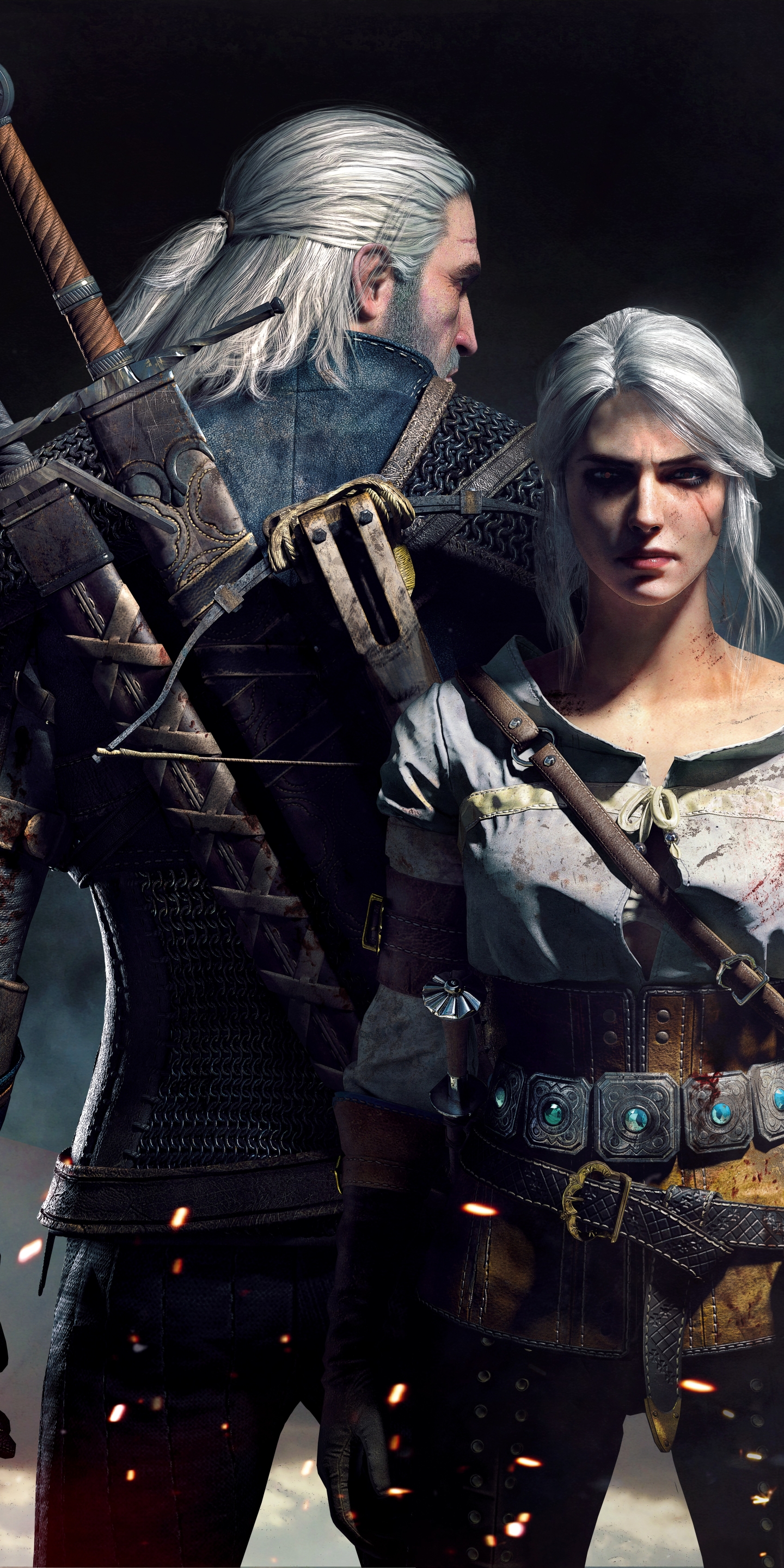 Download mobile wallpaper Video Game, The Witcher, Geralt Of Rivia, The Witcher 3: Wild Hunt, Ciri (The Witcher) for free.