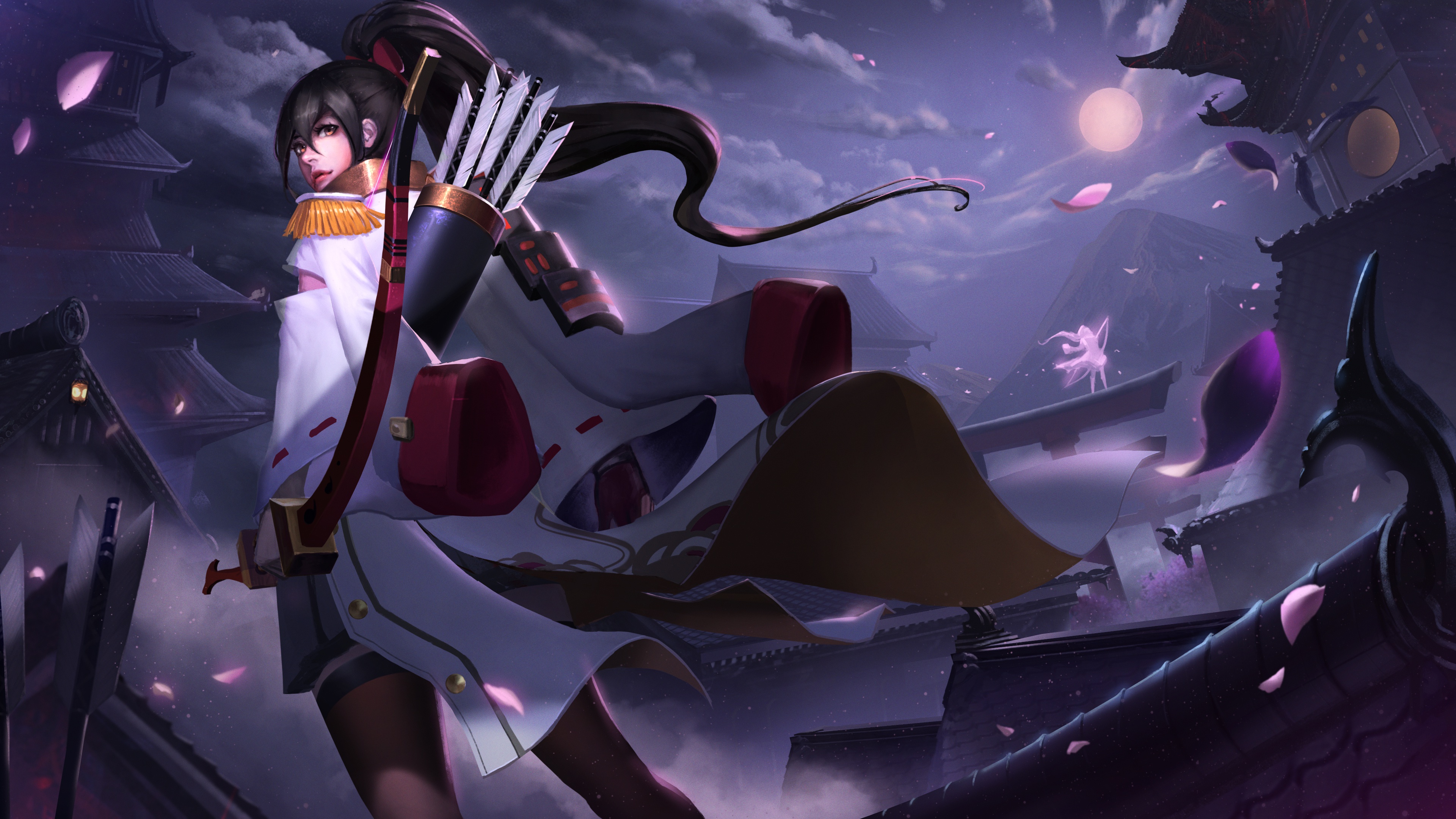 Free download wallpaper Bow, Oriental, Archer, Video Game, Woman Warrior, Heroes Of Newerth on your PC desktop