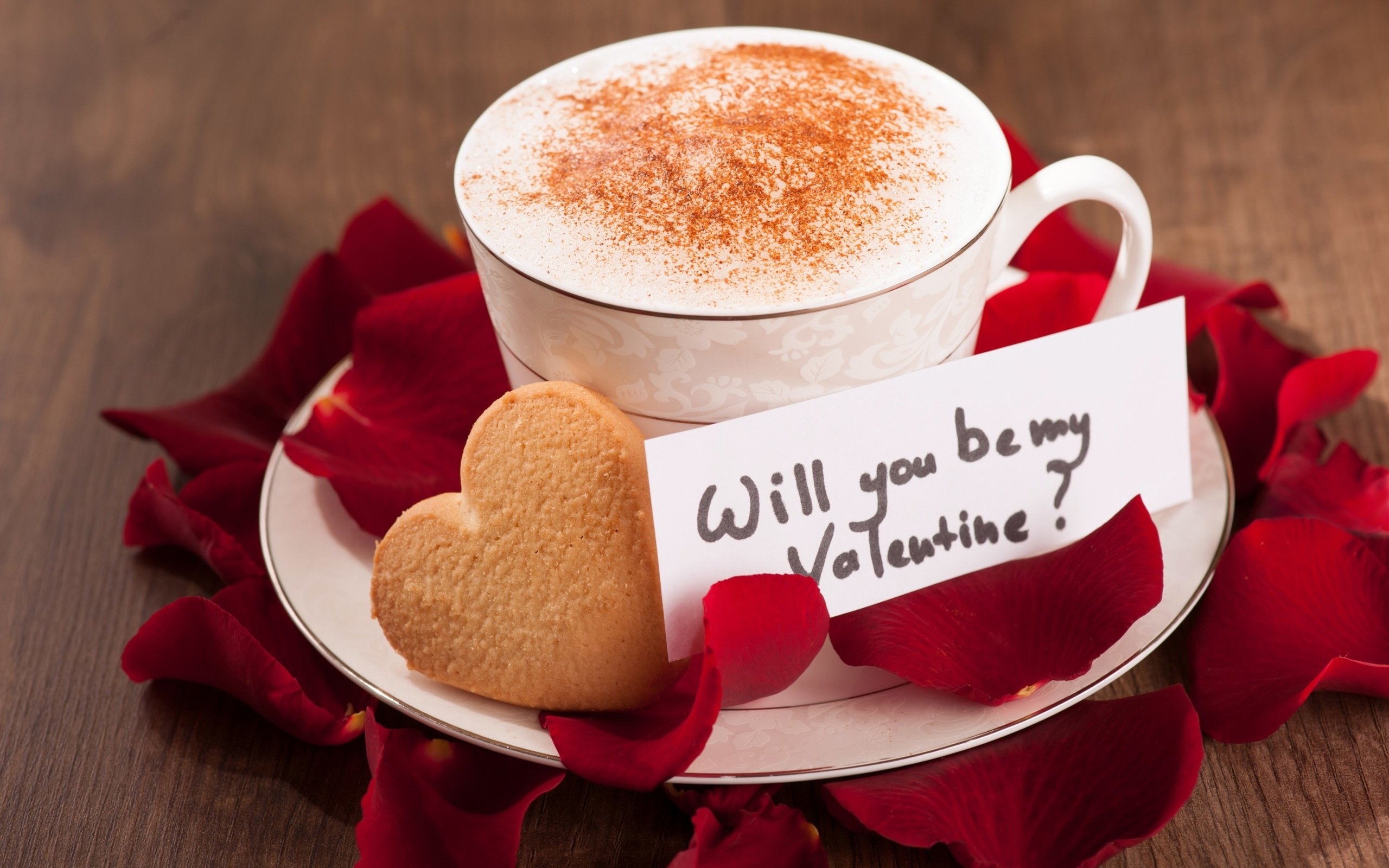 Download mobile wallpaper Valentine's Day, Food, Coffee, Cup, Cookie for free.
