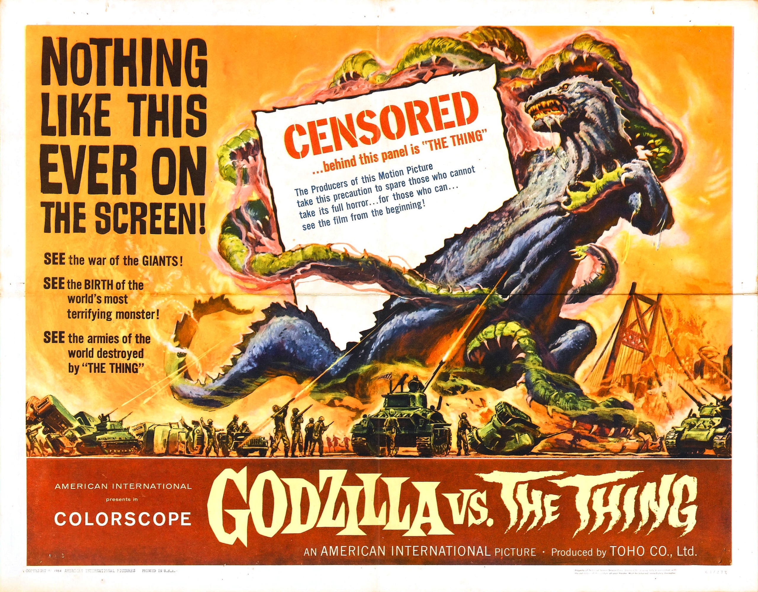 Free download wallpaper Movie, Godzilla, Godzilla Vs The Thing on your PC desktop