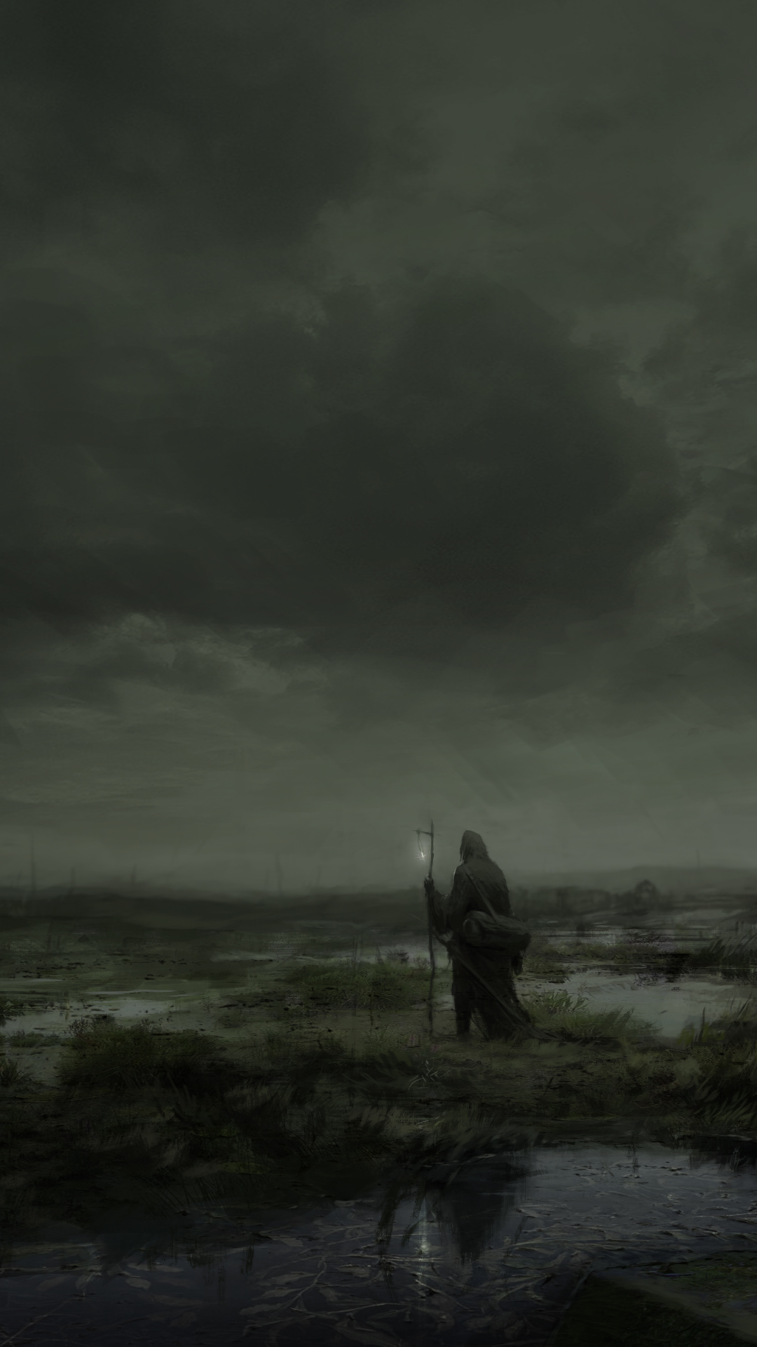 Download mobile wallpaper Landscape, Dark, Grim Reaper for free.