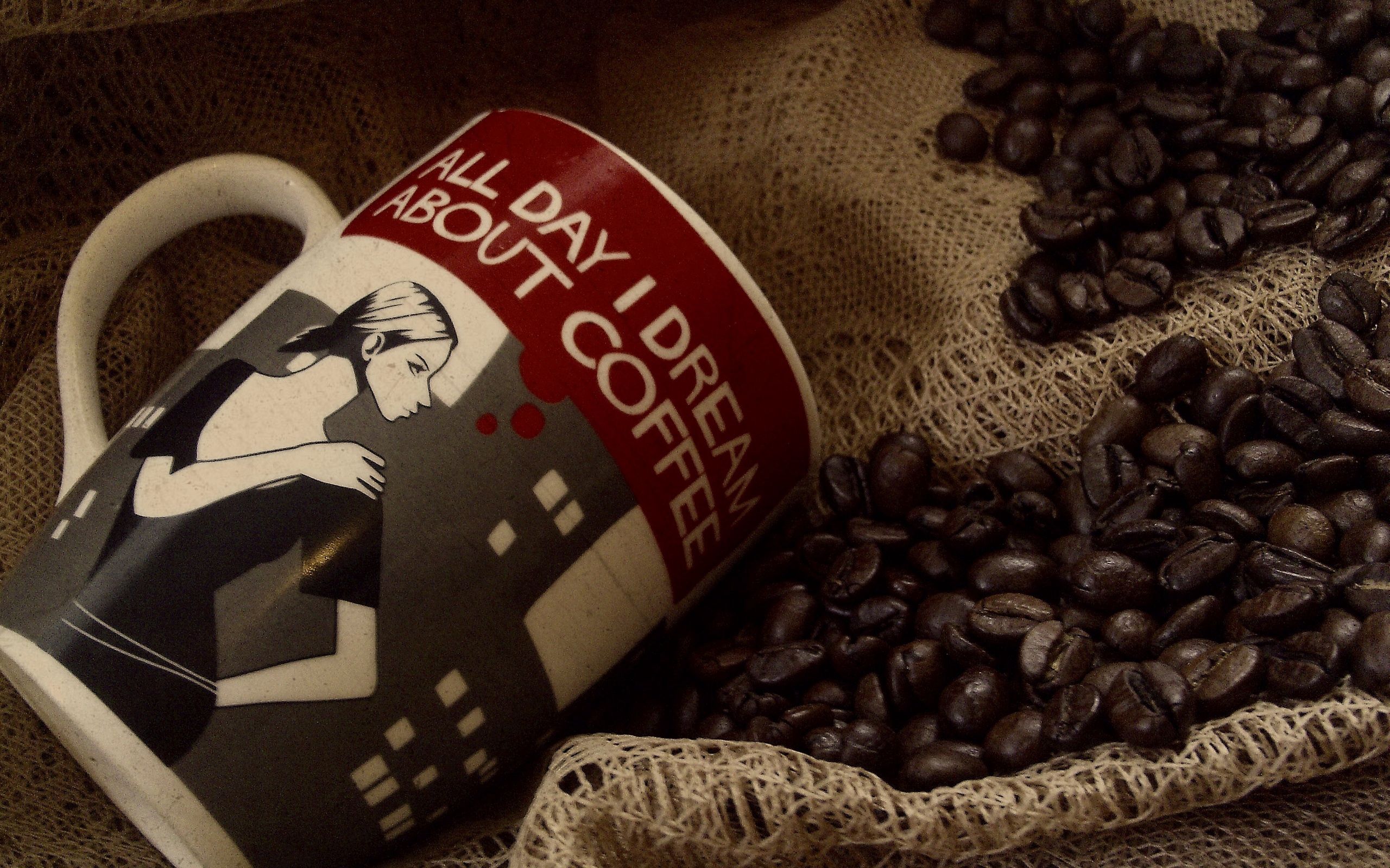 Download mobile wallpaper Cup, Food, Coffee Beans, Coffee for free.