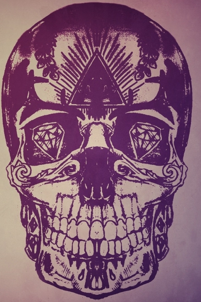 Download mobile wallpaper Dark, Skull for free.