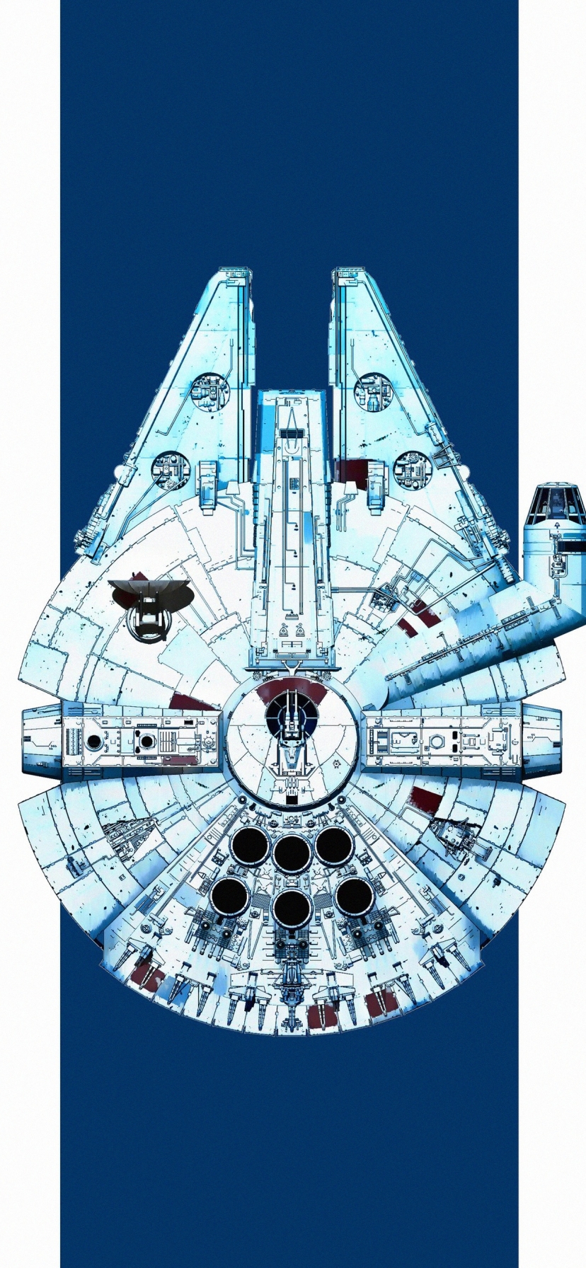 Download mobile wallpaper Star Wars, Sci Fi, Spaceship, Minimalist, Millennium Falcon for free.