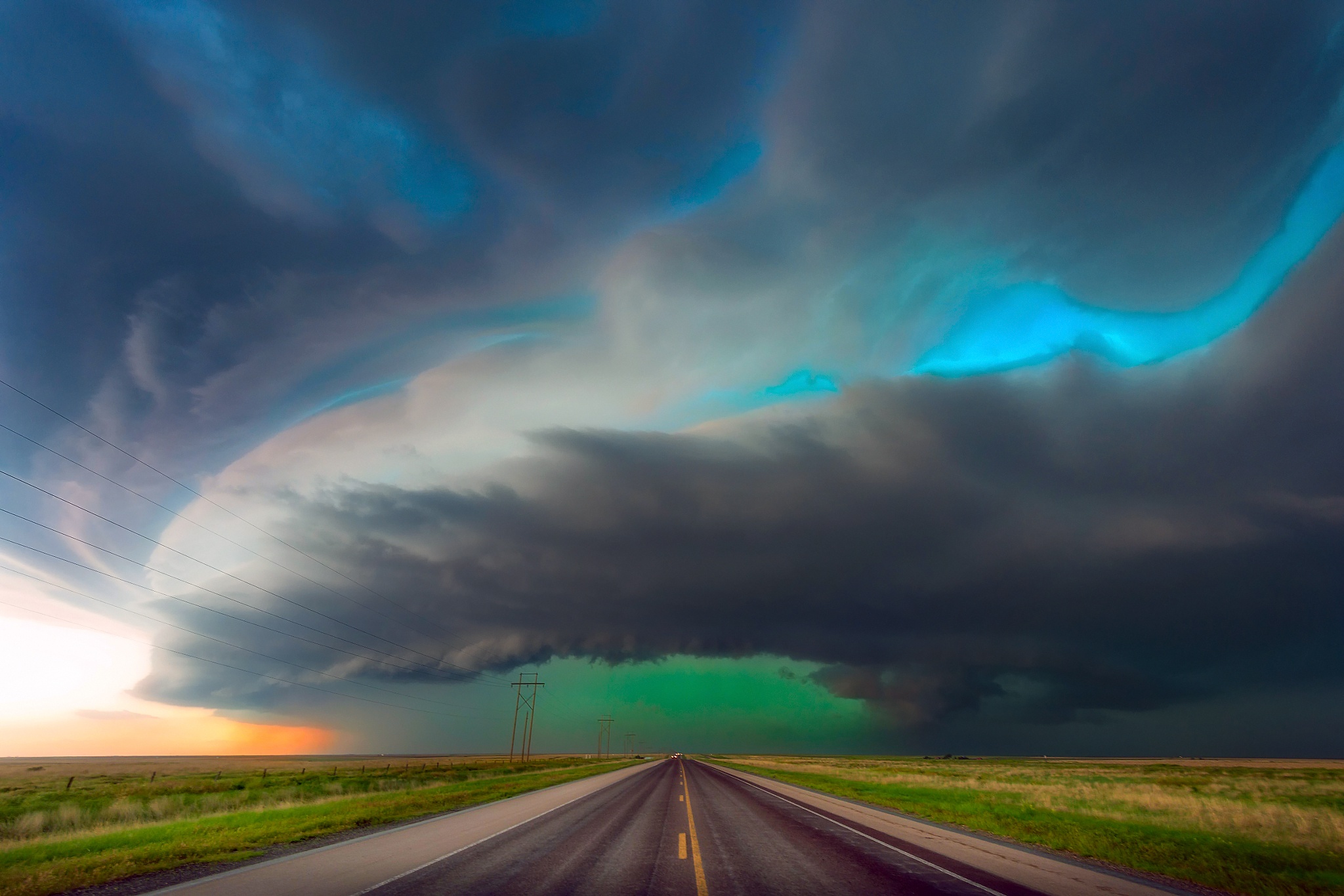 Free download wallpaper Landscape, Nature, Sky, Horizon, Road, Cloud, Man Made on your PC desktop