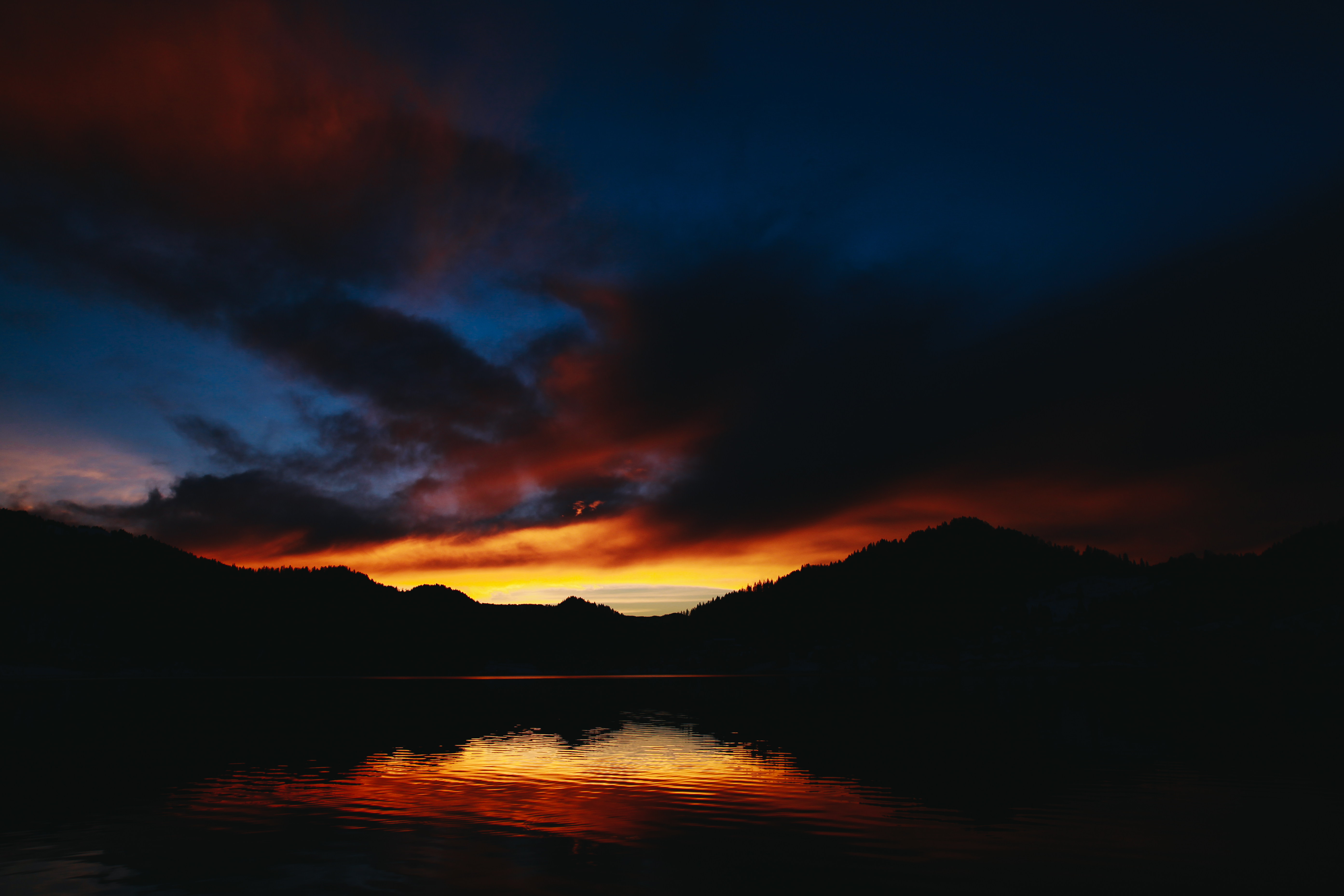 Laden Sie das Rumänien, Horizont, Natur, See, Sunset-Bild kostenlos auf Ihren PC-Desktop herunter
